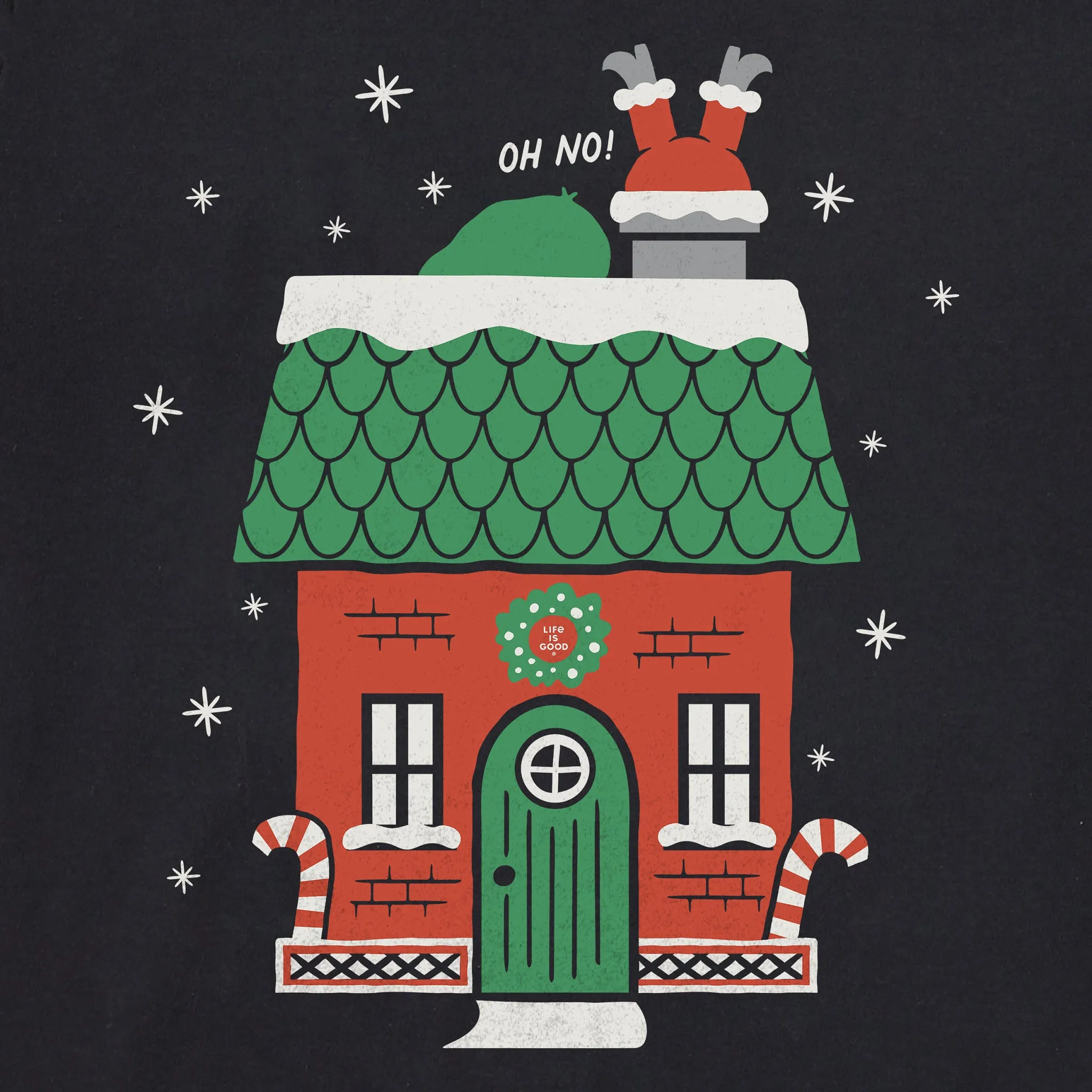 Men's Chimney Santa Short Sleeve Crusher Tee sold by Life is Good product image thumbnail 2