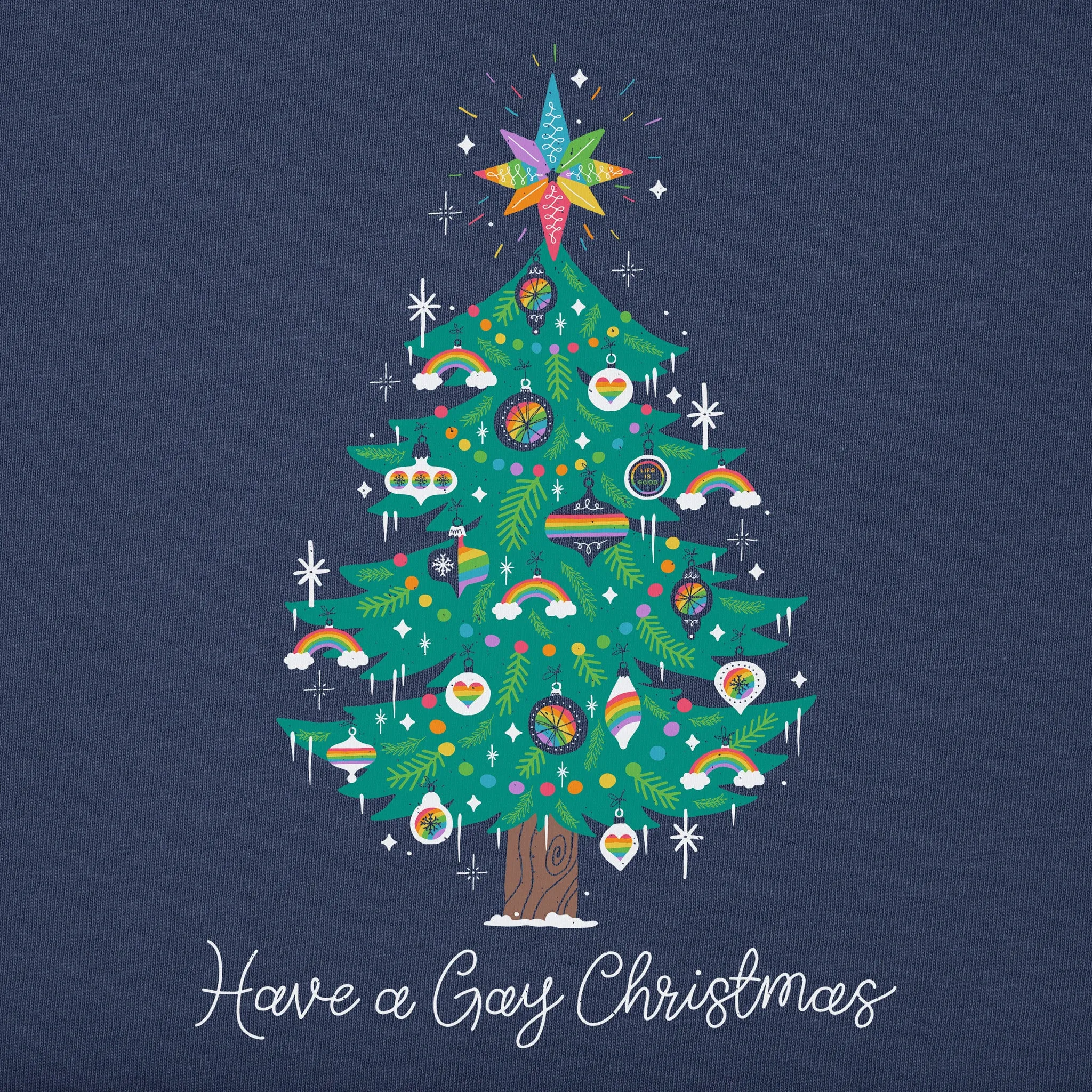 Men's Have a Gay Christmas Short Sleeve Crusher Tee sold by Life is Good product image thumbnail 2