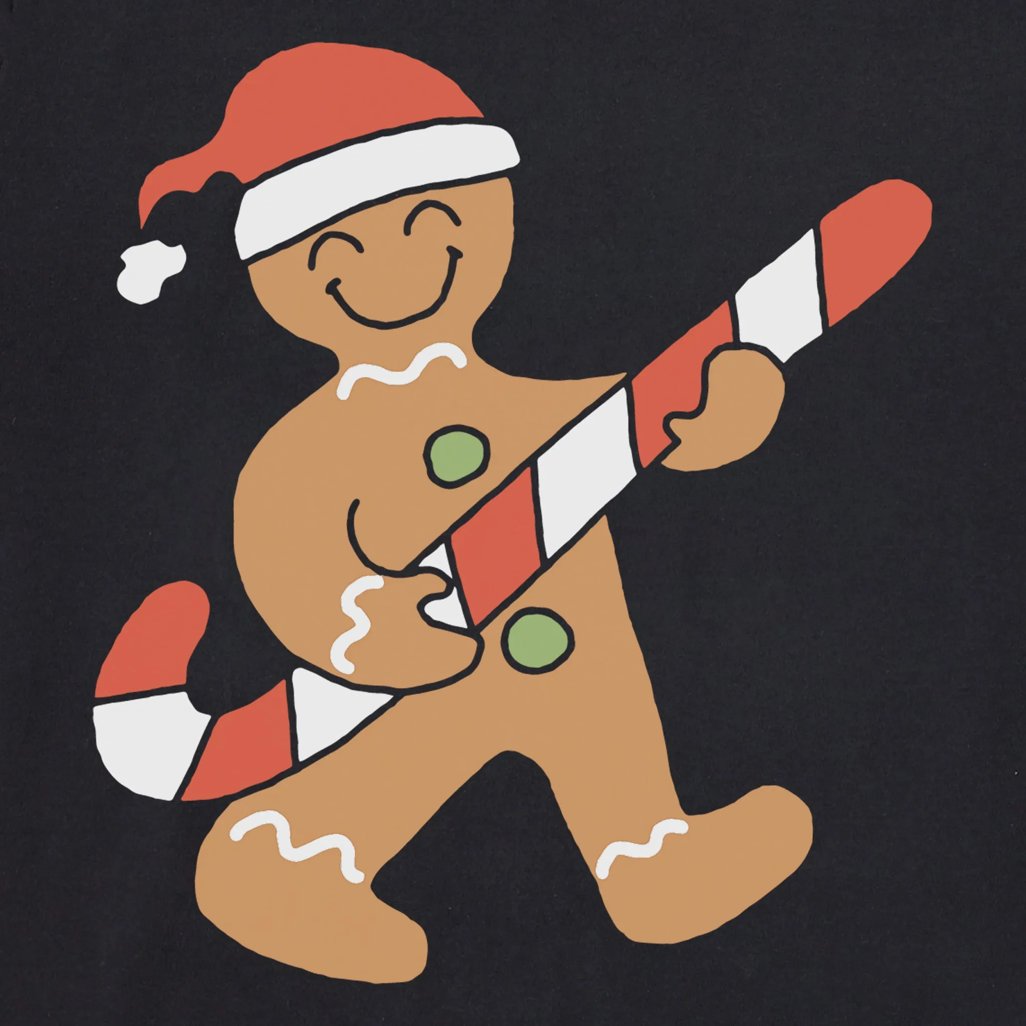 Men's Gingerbread Candy Cane Short Sleeve Crusher Tee sold by Life is Good product image thumbnail 2