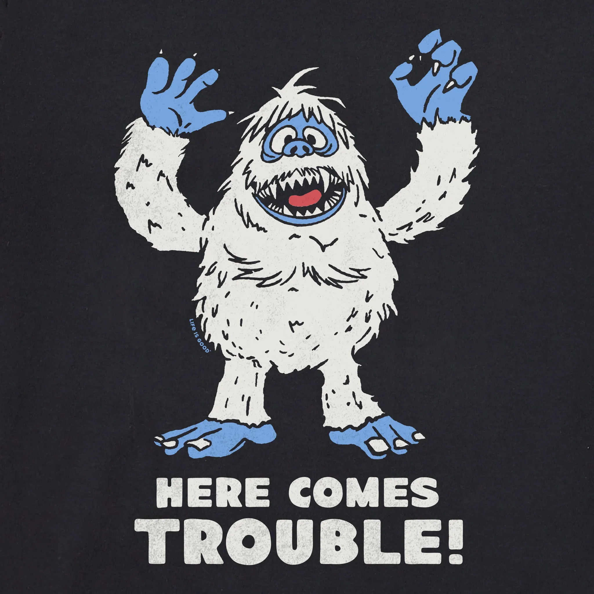 Women's Bumble Here Comes Trouble Long Sleeve Crusher Tee sold by Life is Good product image thumbnail 2