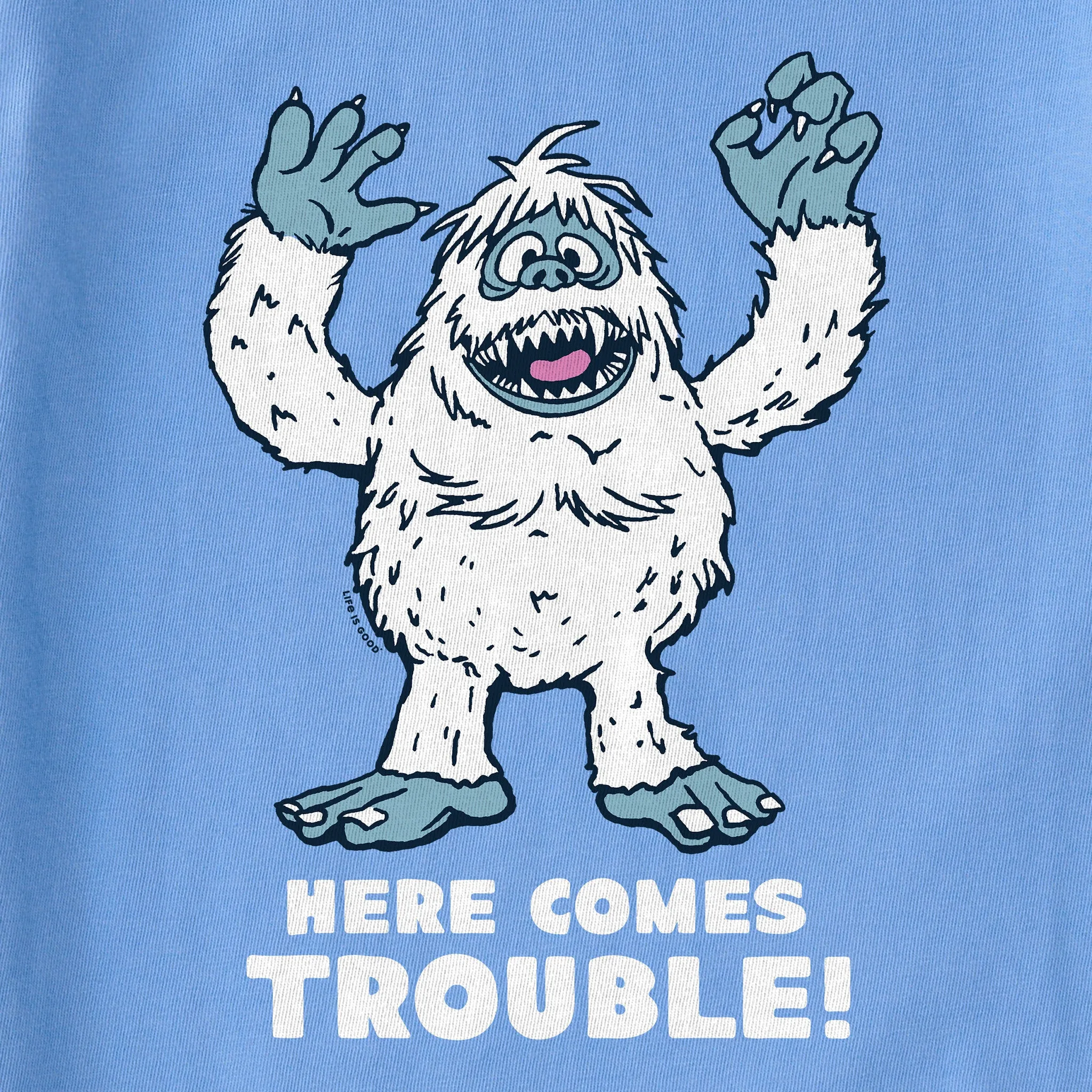 Women's Bumble Here Comes Trouble Long Sleeve Crusher Tee sold by Life is Good product image thumbnail 4
