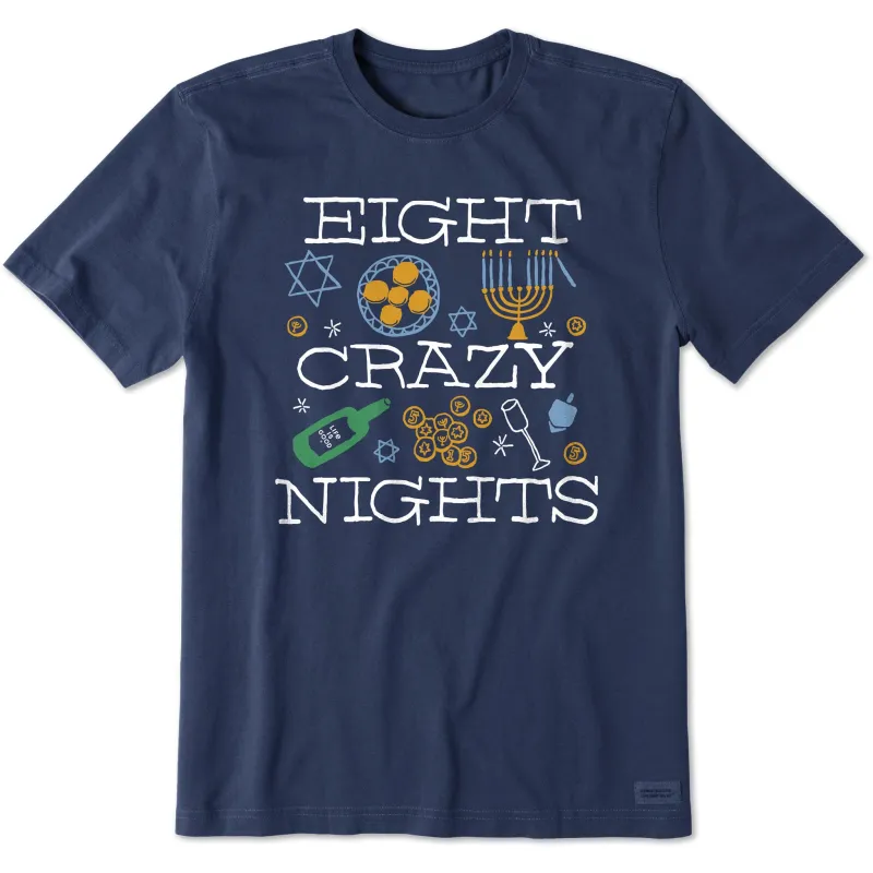 Men's Eight Crazy Nights Short Sleeve Crusher Tee sold by Life is Good
