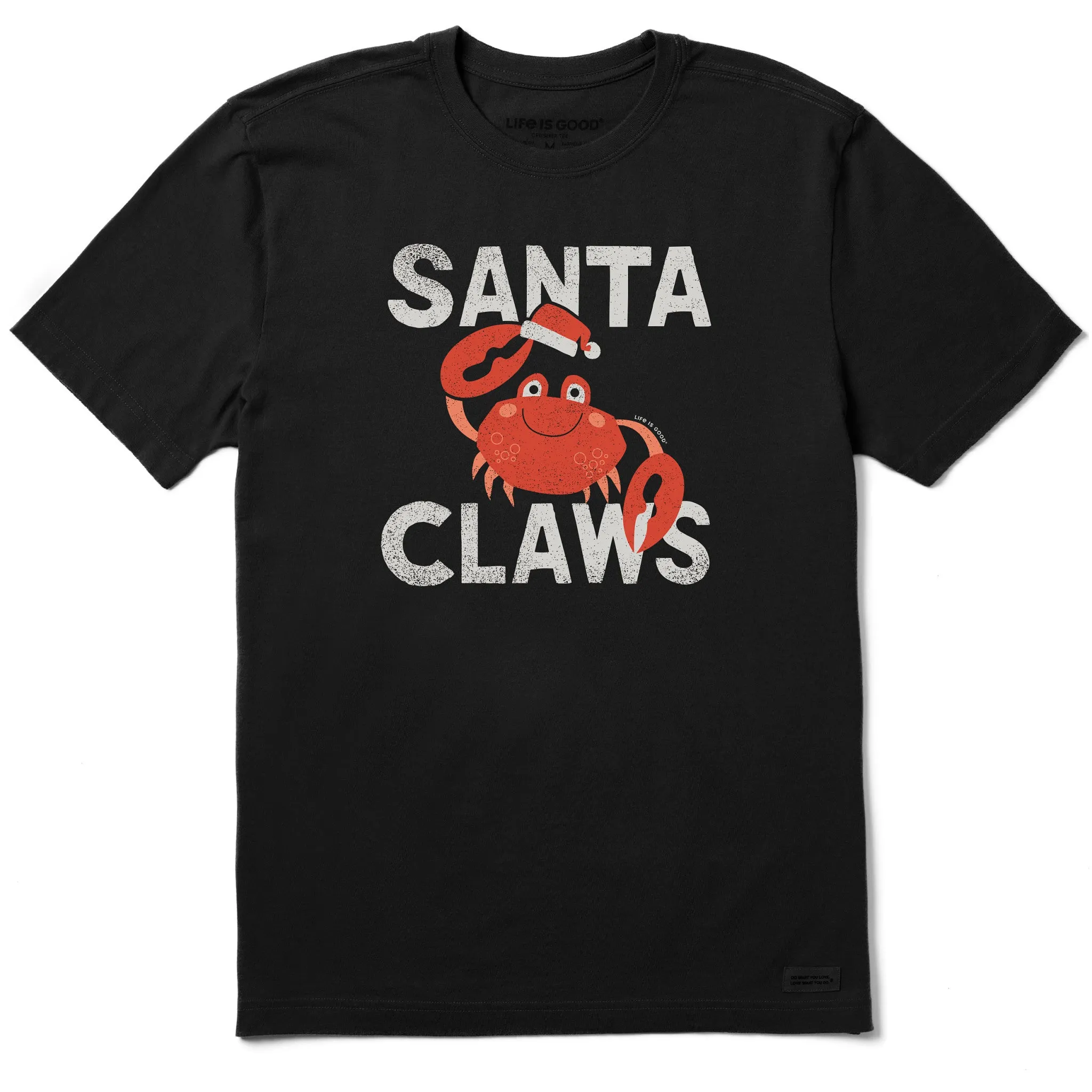 Men's Santa Claws Crab Short Sleeve Crusher Tee sold by Life is Good