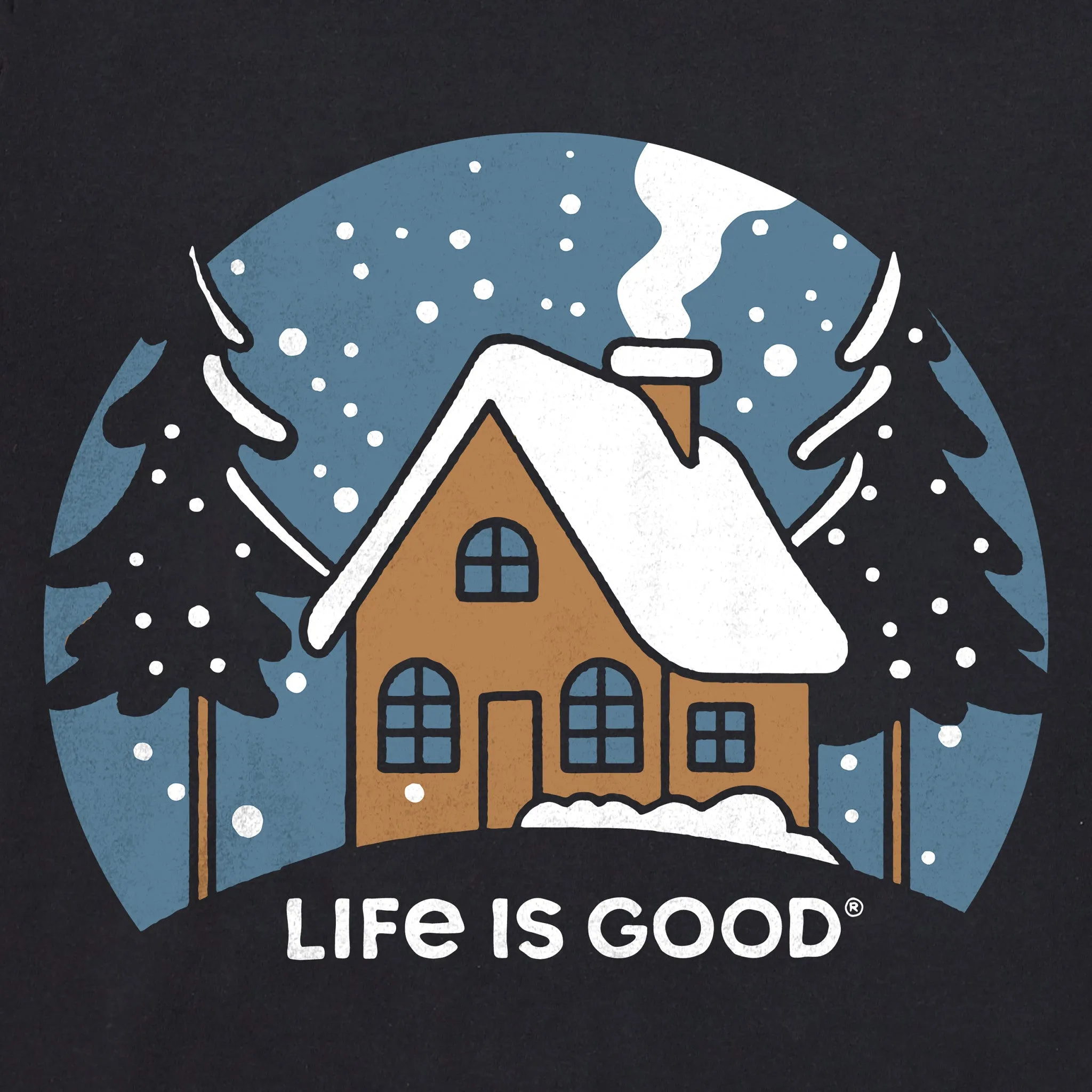 Men's Cabin in the Snow Short Sleeve Crusher Tee sold by Life is Good product image thumbnail 2