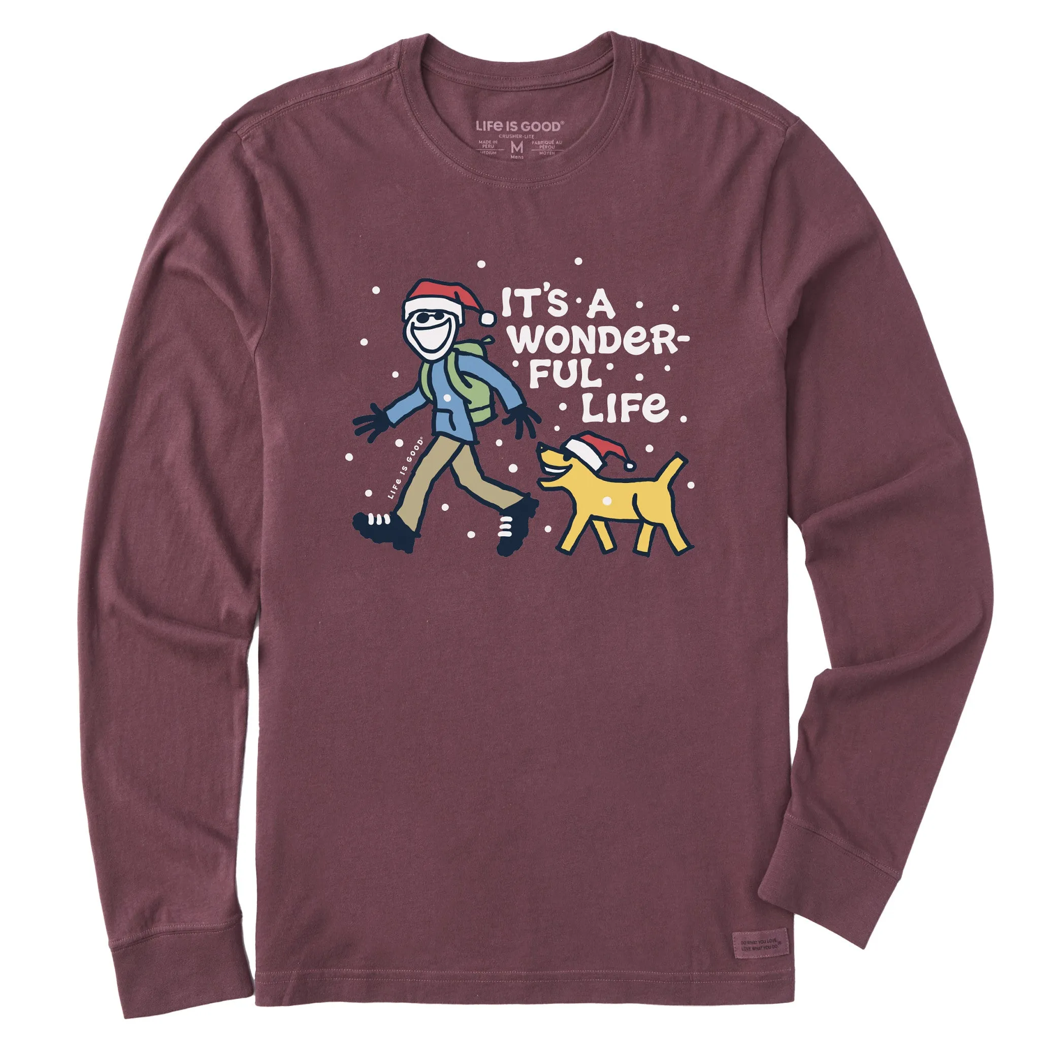Men's Jake and Rocket Wonderful Life Long Sleeve Crusher Tee sold by Life is Good product image thumbnail 3