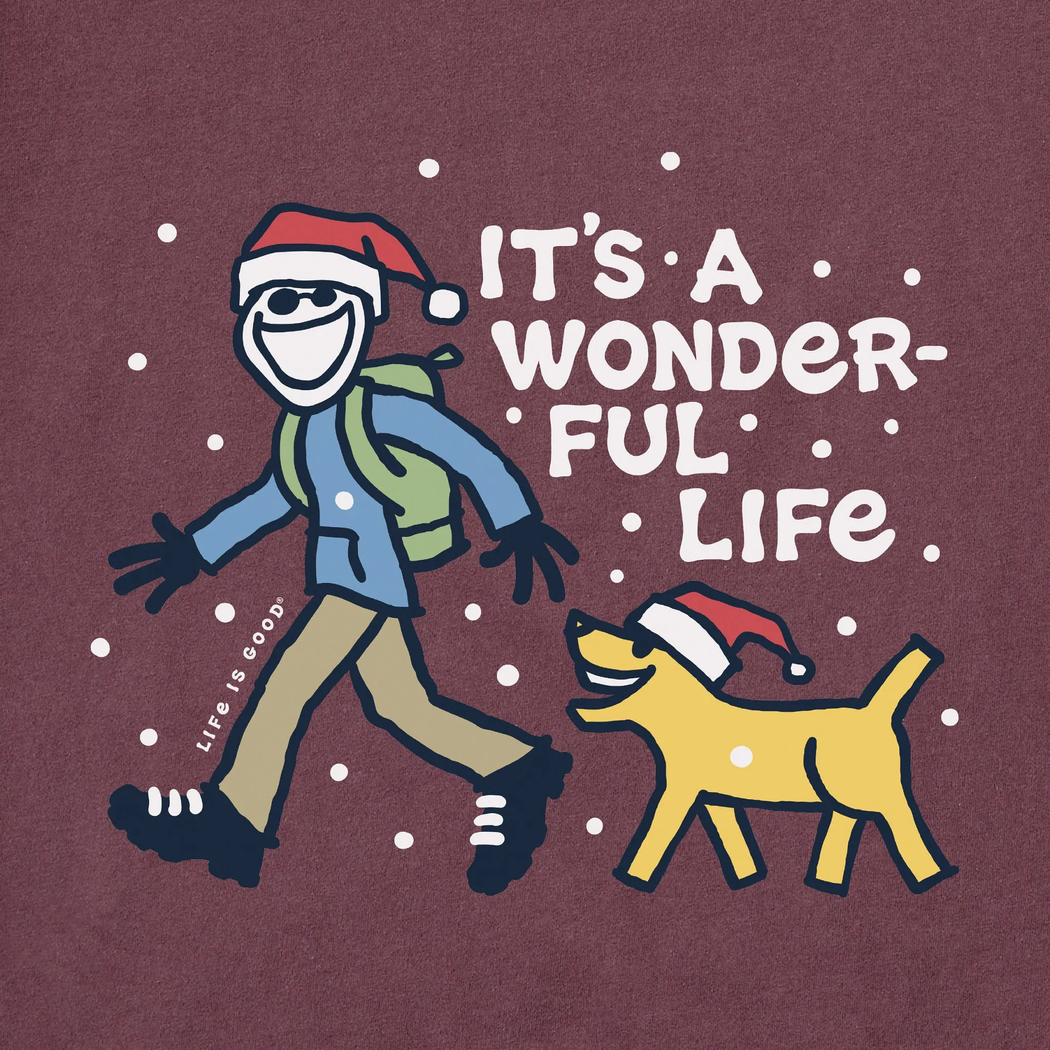 Men's Jake and Rocket Wonderful Life Long Sleeve Crusher Tee sold by Life is Good product image thumbnail 4
