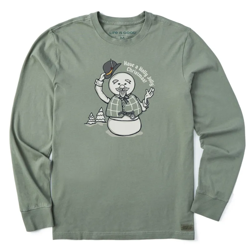 Men's Sam Have a Holly Jolly Christmas Long Sleeve Crusher Tee sold by Life is Good