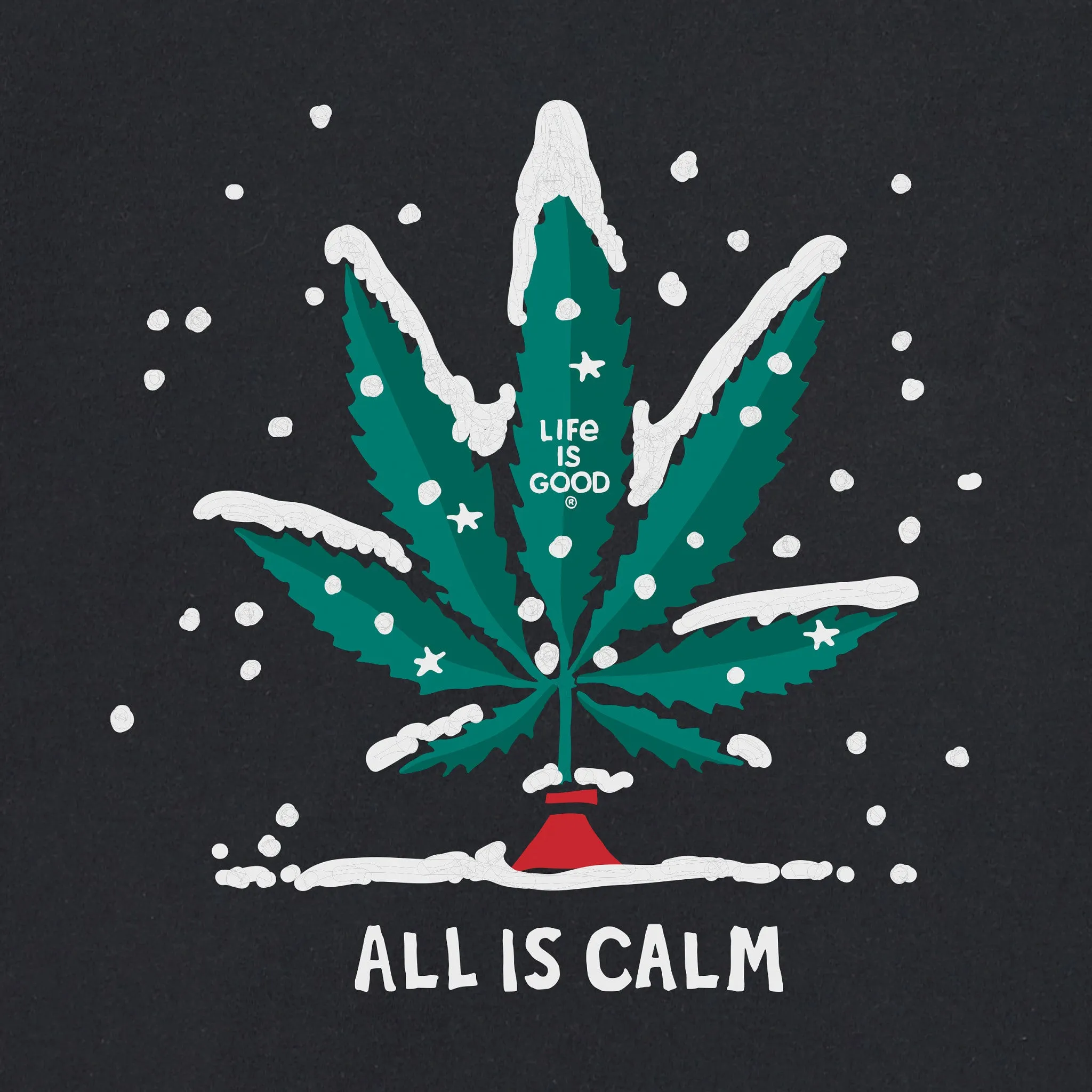 Men's All is Calm Long Sleeve Crusher Tee sold by Life is Good product image thumbnail 4