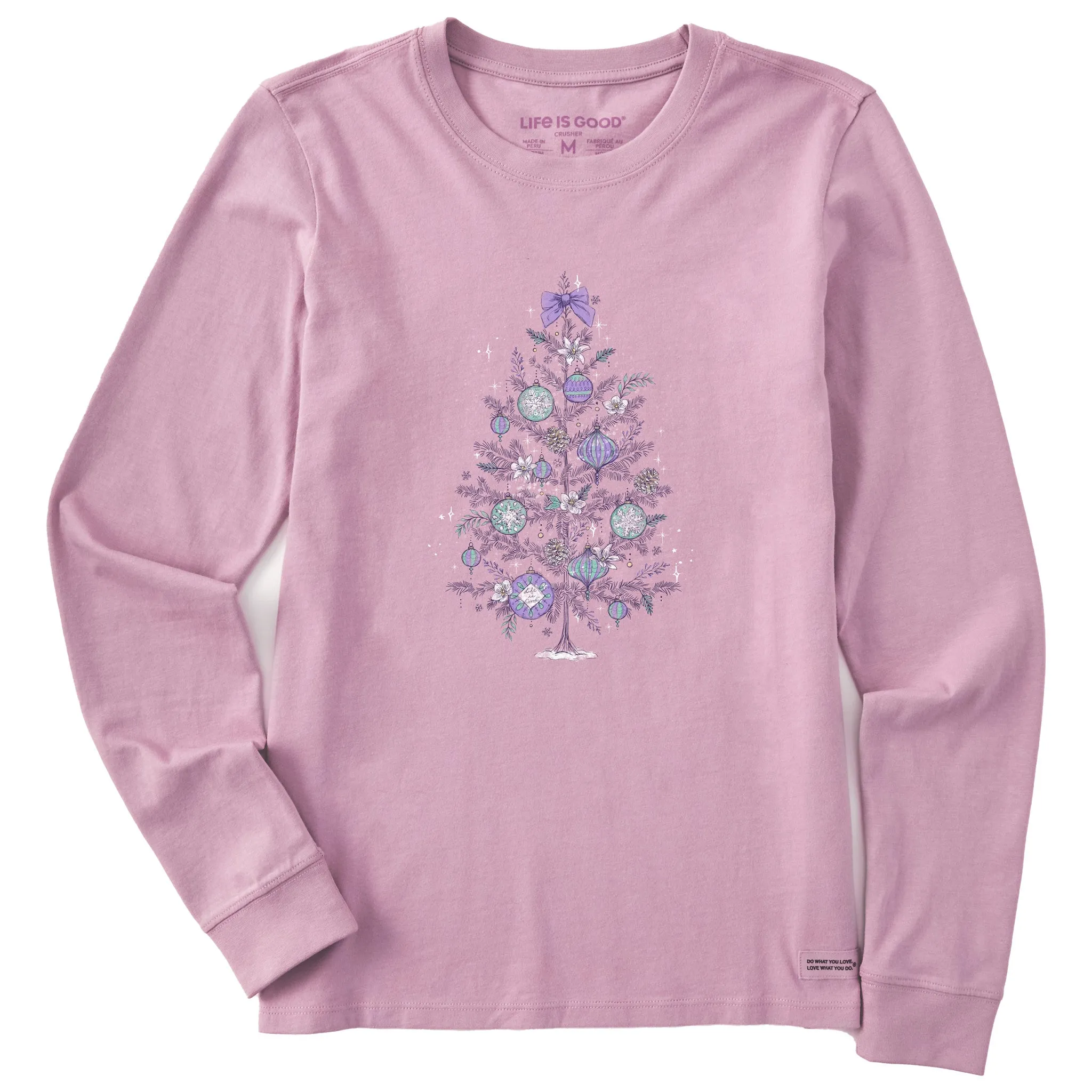 Women's Dreamy Christmas Tree Long Sleeve Crusher Tee sold by Life is Good product image thumbnail 3