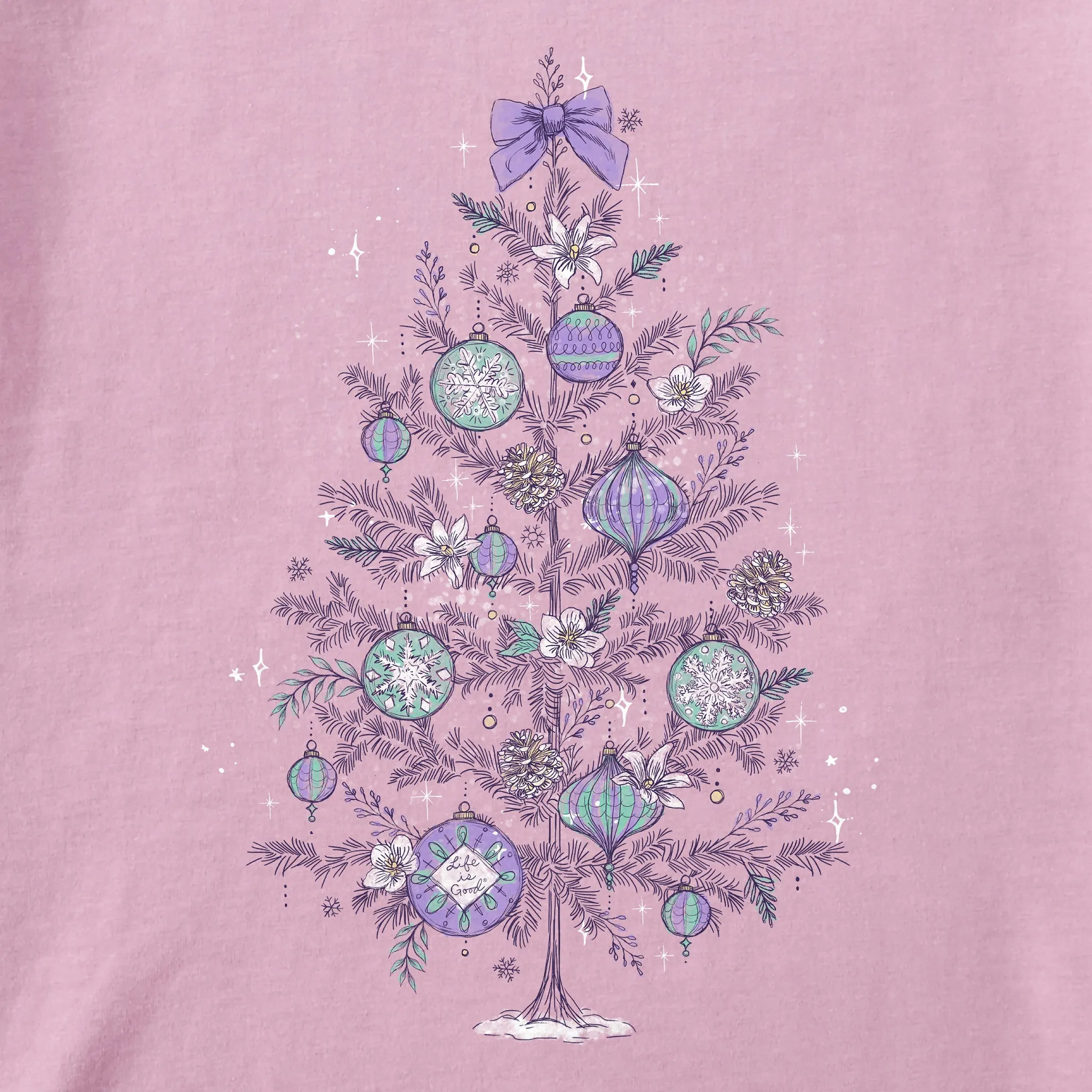 Women's Dreamy Christmas Tree Long Sleeve Crusher Tee sold by Life is Good product image thumbnail 4