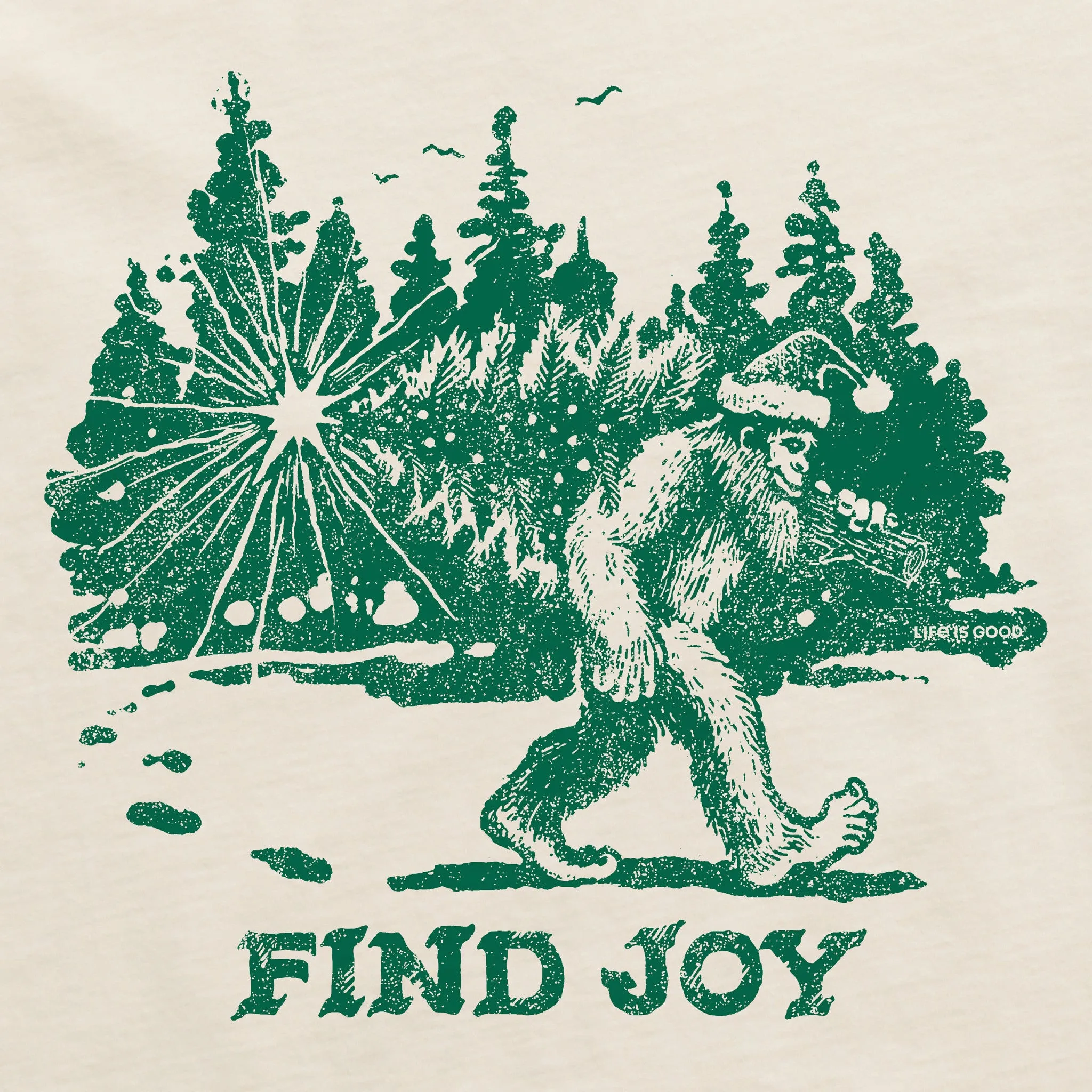 Men's Find Joy Sasquatch Short Sleeve Crusher Tee sold by Life is Good product image thumbnail 2