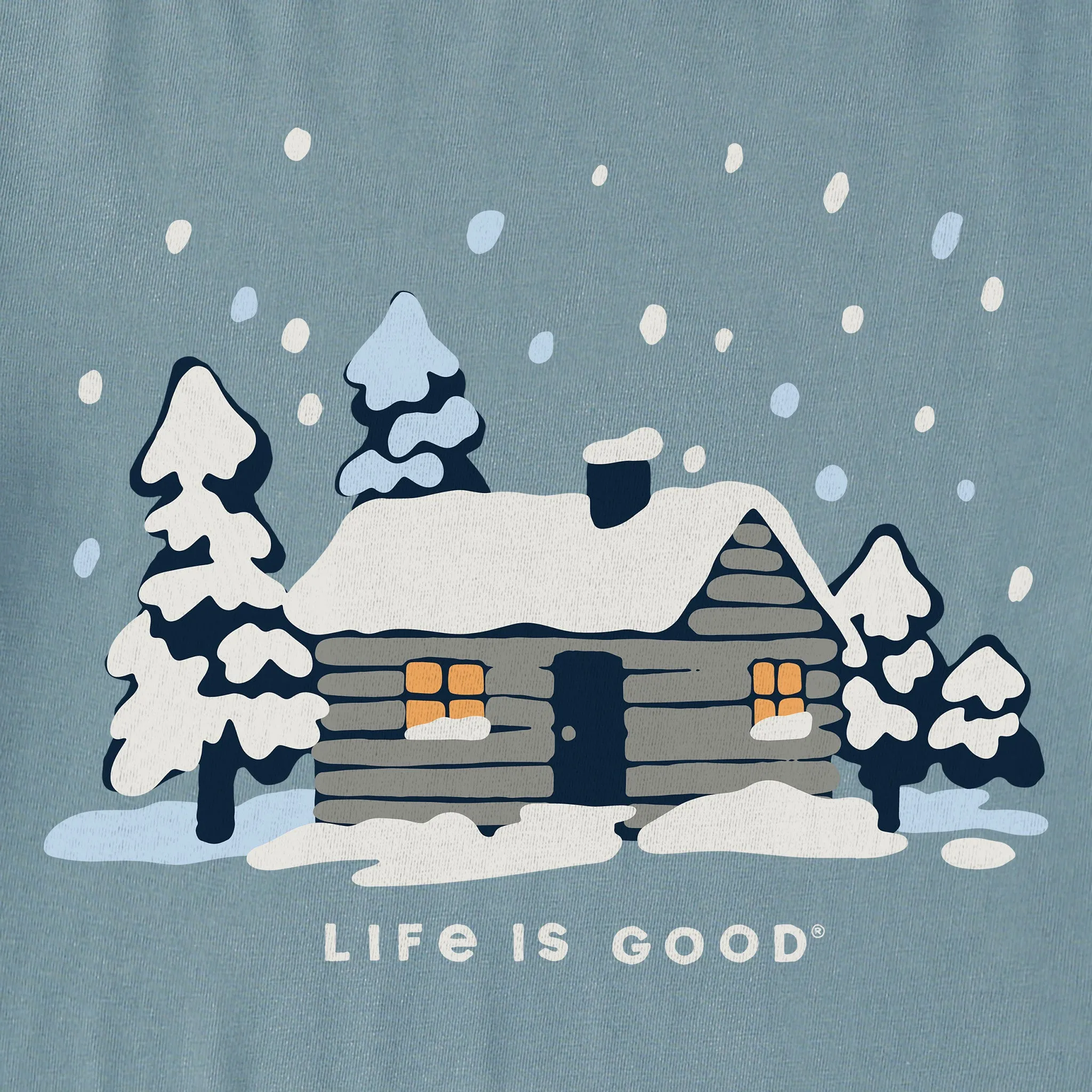 Women's Snowy Cabin in the Woods Long Sleeve Crusher Tee sold by Life is Good product image thumbnail 2