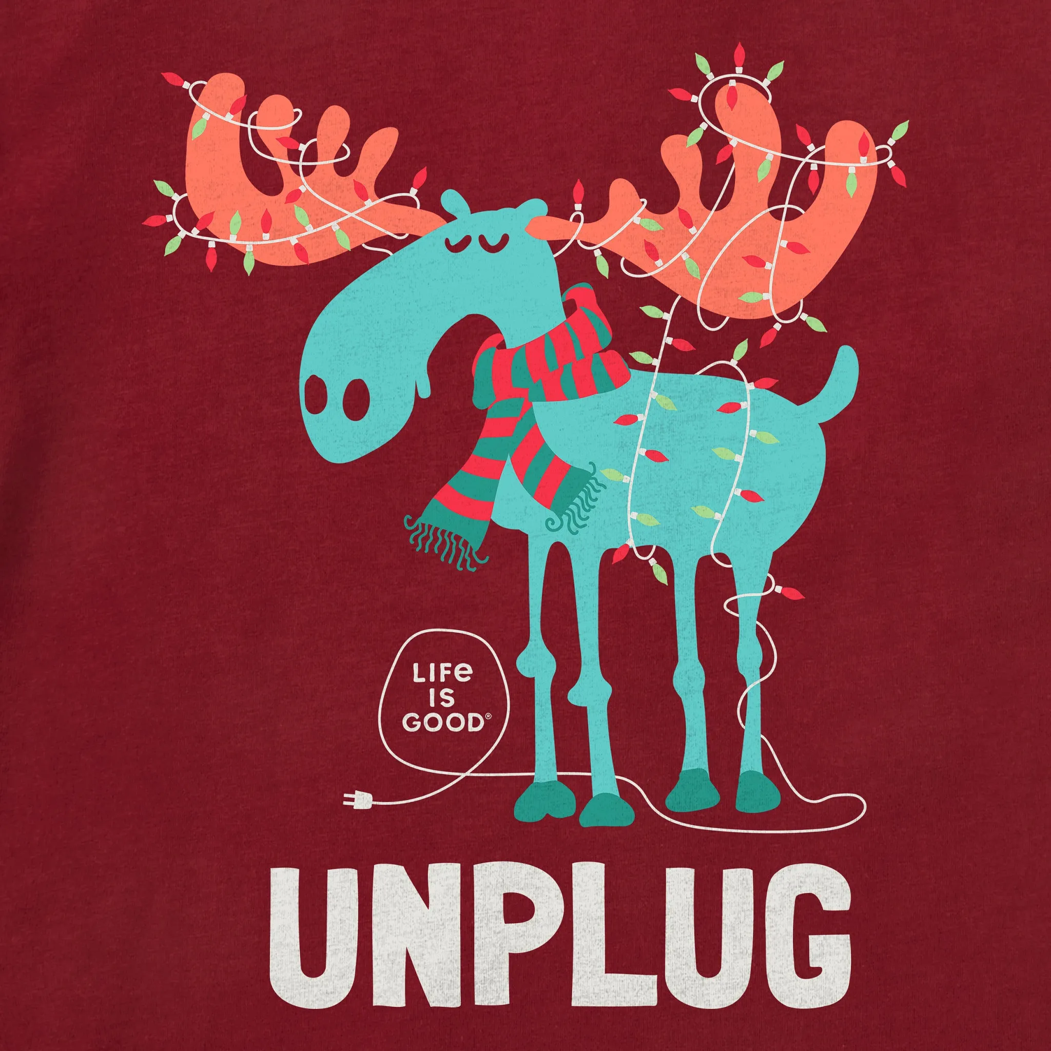 Men's Unplug Moose Long Sleeve Crusher Tee sold by Life is Good product image thumbnail 2