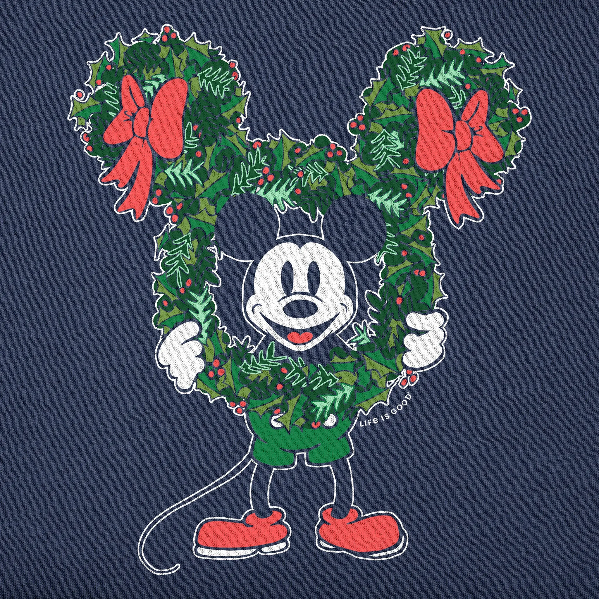 Men's Steamboat Willie Wreath Simply True Fleece Crew sold by Life is Good product image thumbnail 2