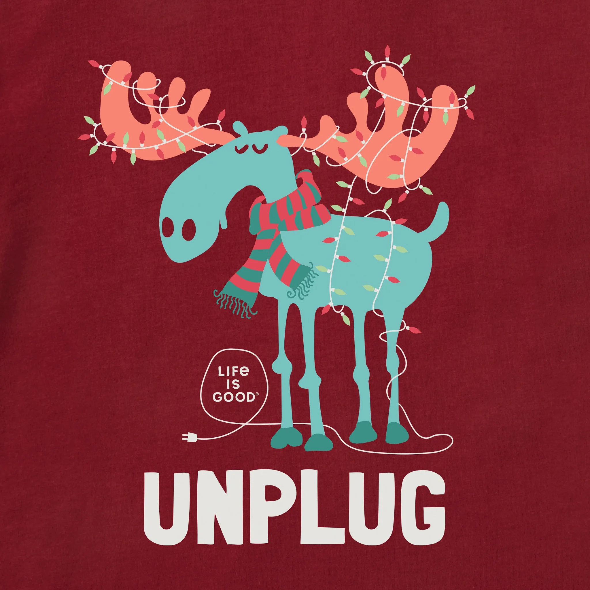 Women's Unplug Moose Long Sleeve Crusher Tee sold by Life is Good product image thumbnail 2