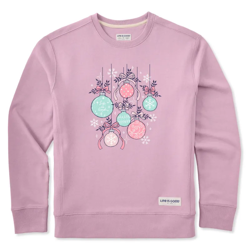 Women's Ornament Medley Simply True Fleece Crew sold by Life is Good