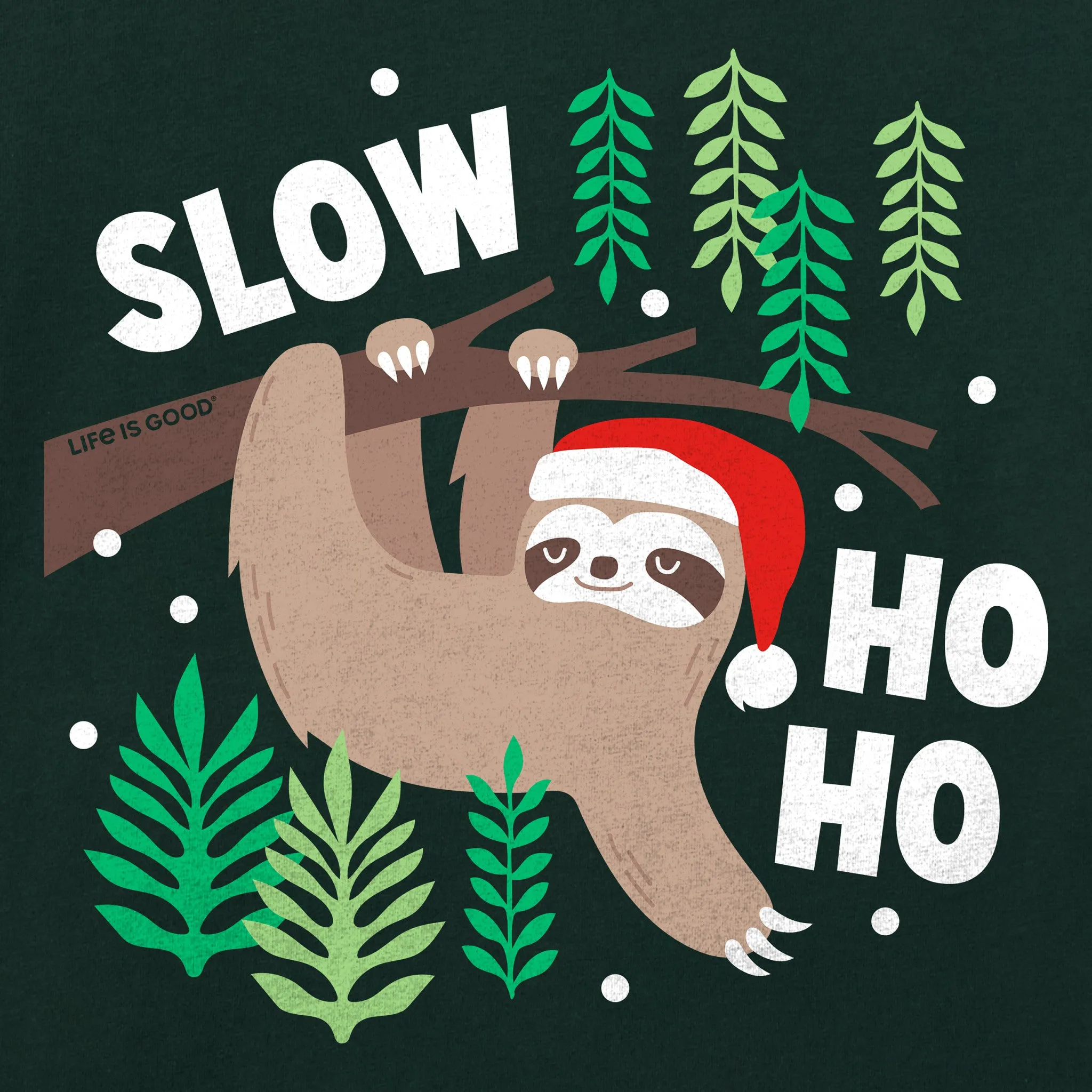 Women's Slow Ho Ho Sloth Long Sleeve Crusher Tee sold by Life is Good product image thumbnail 2