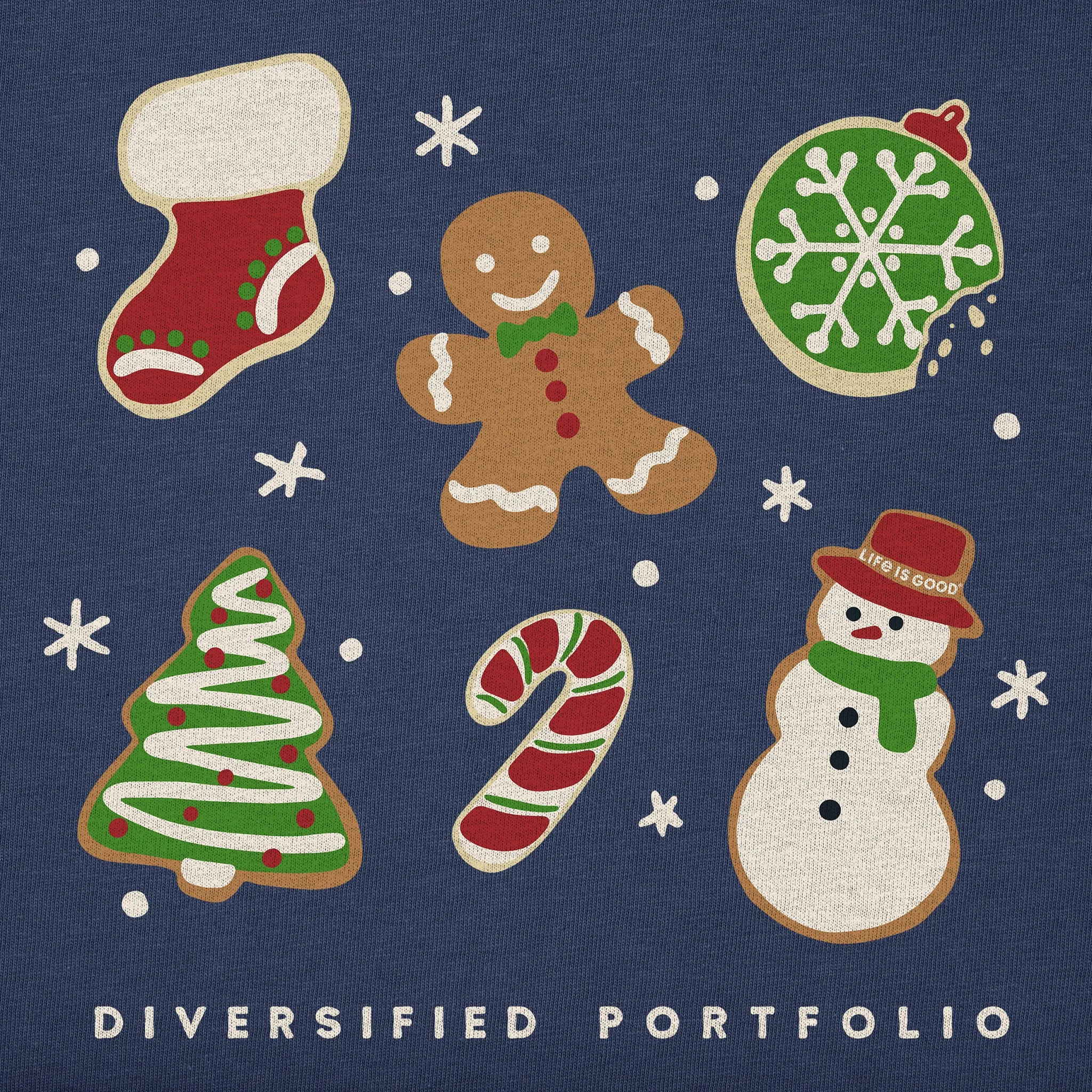 Women's Diversified Portfolio Xmas Cookies Long Sleeve Crusher Tee sold by Life is Good product image thumbnail 2