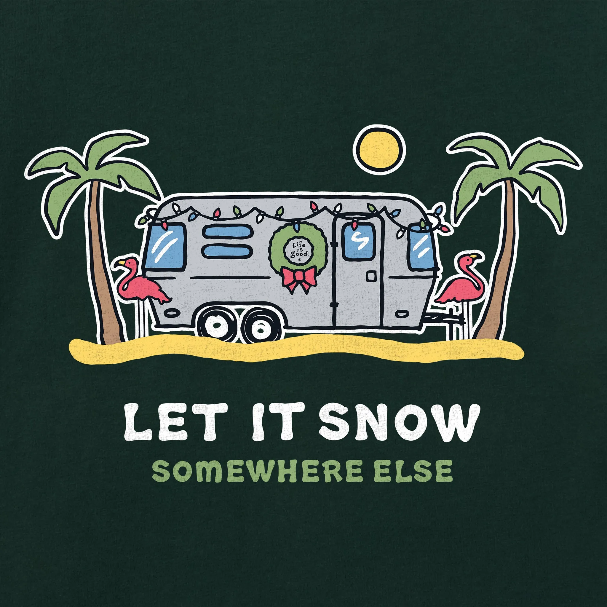 Men's Let It Snow Camper Short Sleeve Crusher Tee sold by Life is Good product image thumbnail 2