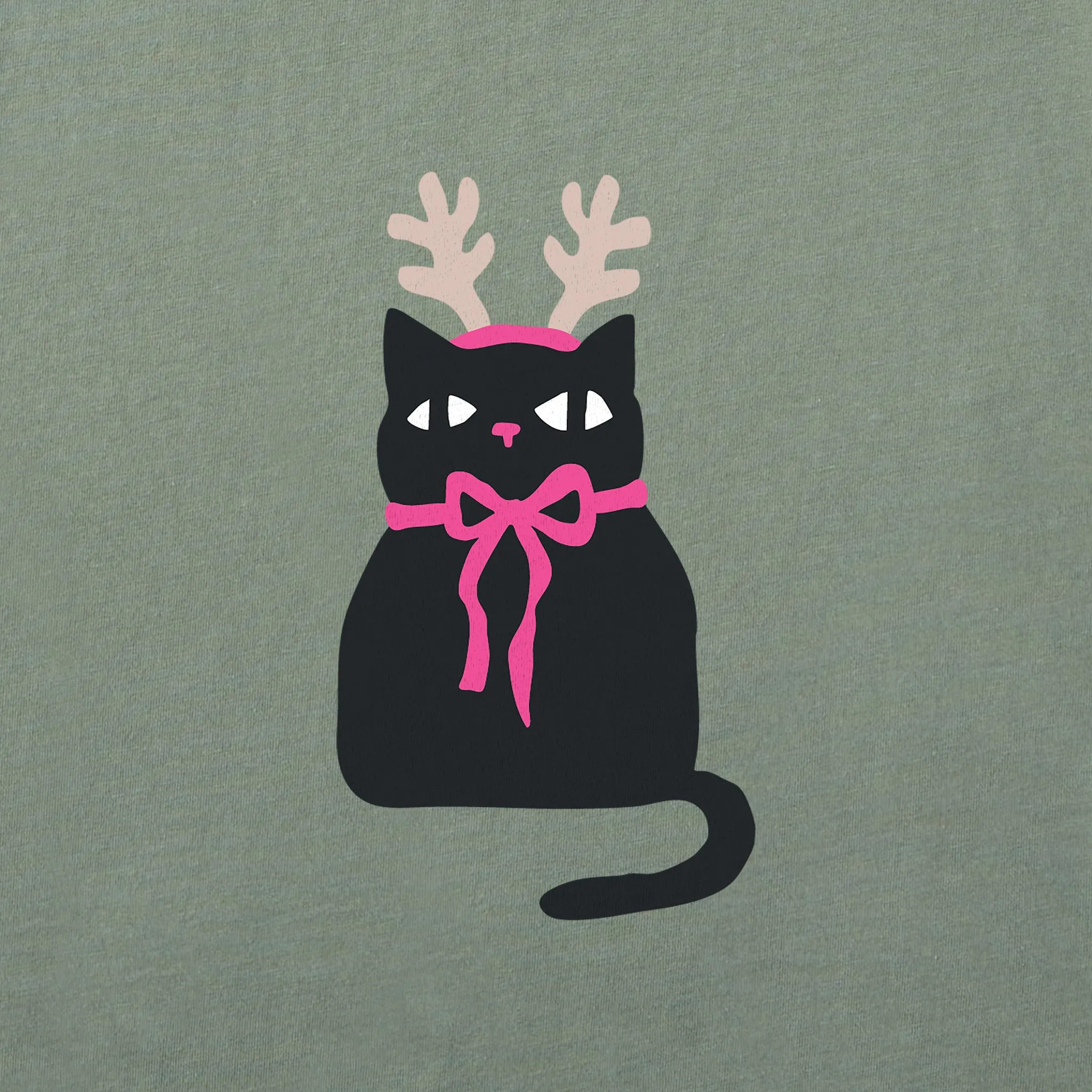 Women's Reindeer Cat Long Sleeve Crusher Tee sold by Life is Good product image thumbnail 2