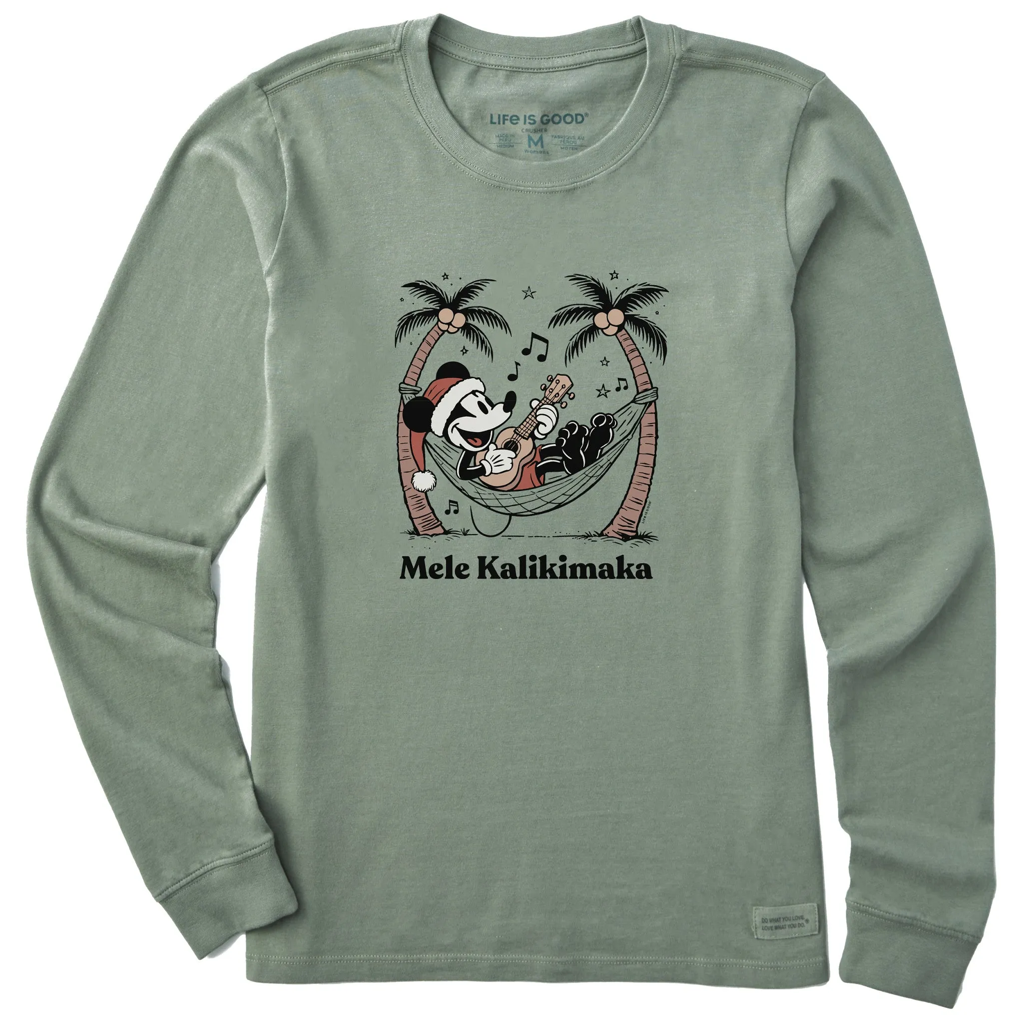 Women's Mele Kalikimaka Willie Long Sleeve Crusher Tee sold by Life is Good