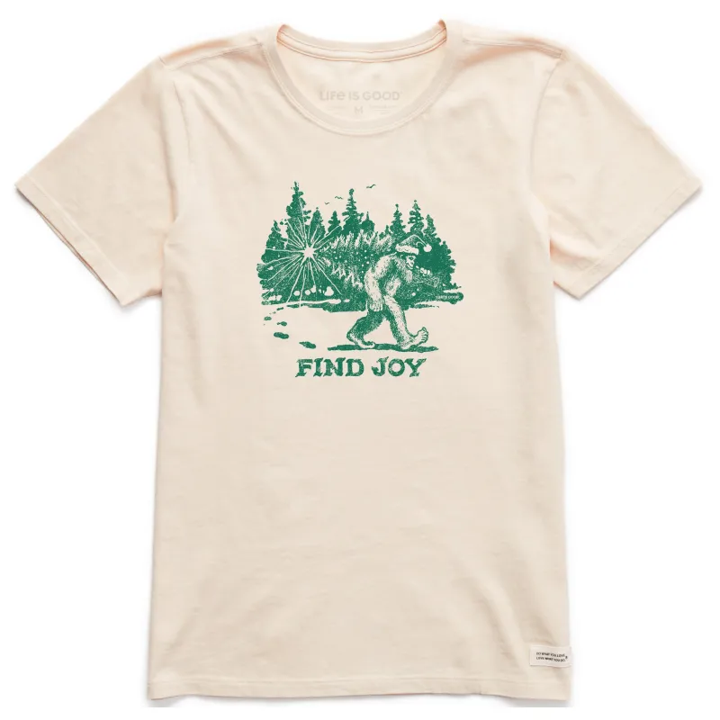 Women's Find Joy Sasquatch Short Sleeve Crusher Tee sold by Life is Good