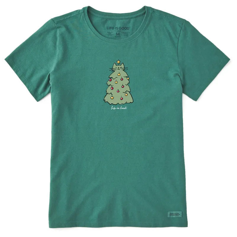 Women's Catmas Tree Short Sleeve Crusher Tee made by Life is Good