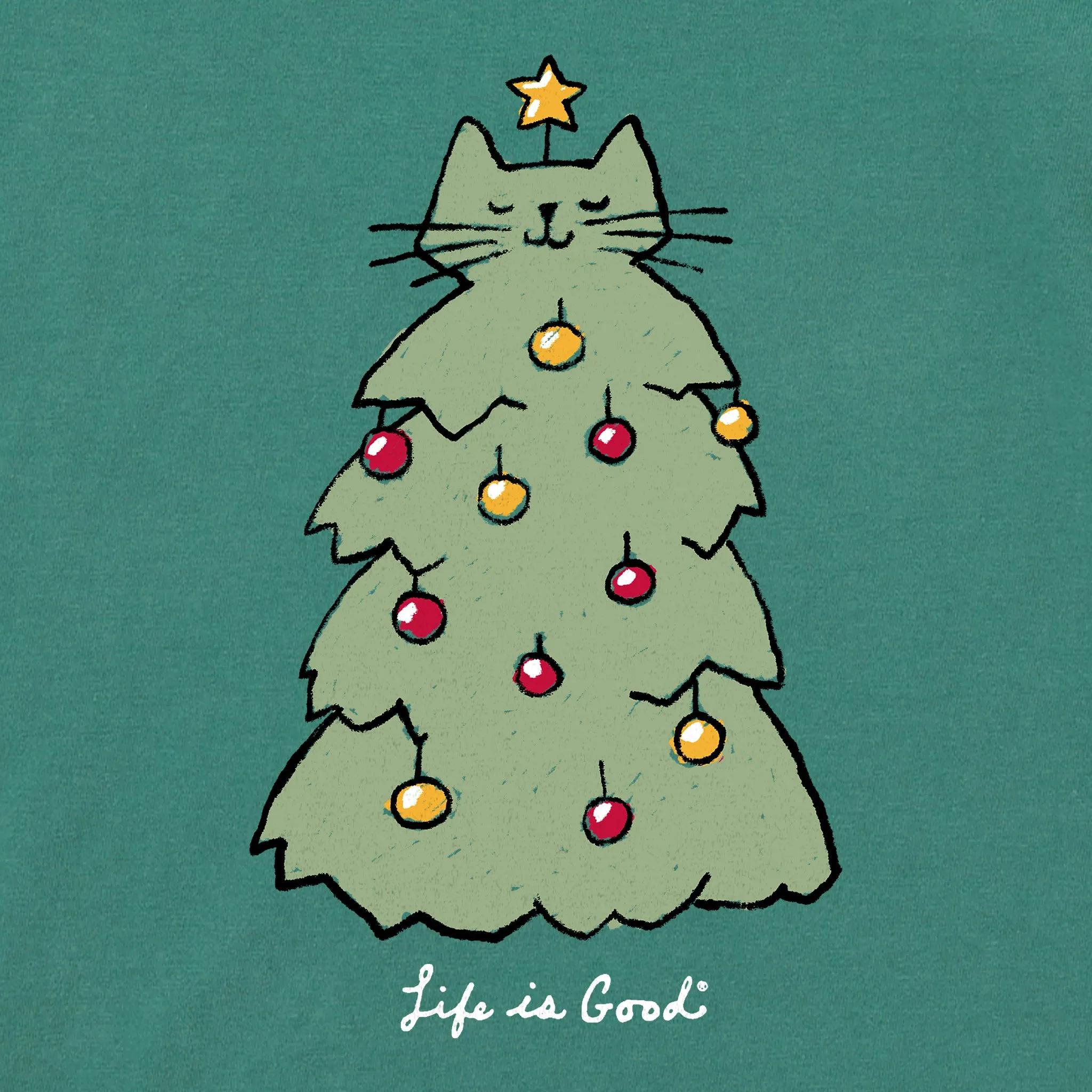 Women's Catmas Tree Short Sleeve Crusher Tee sold by Life is Good product image thumbnail 2