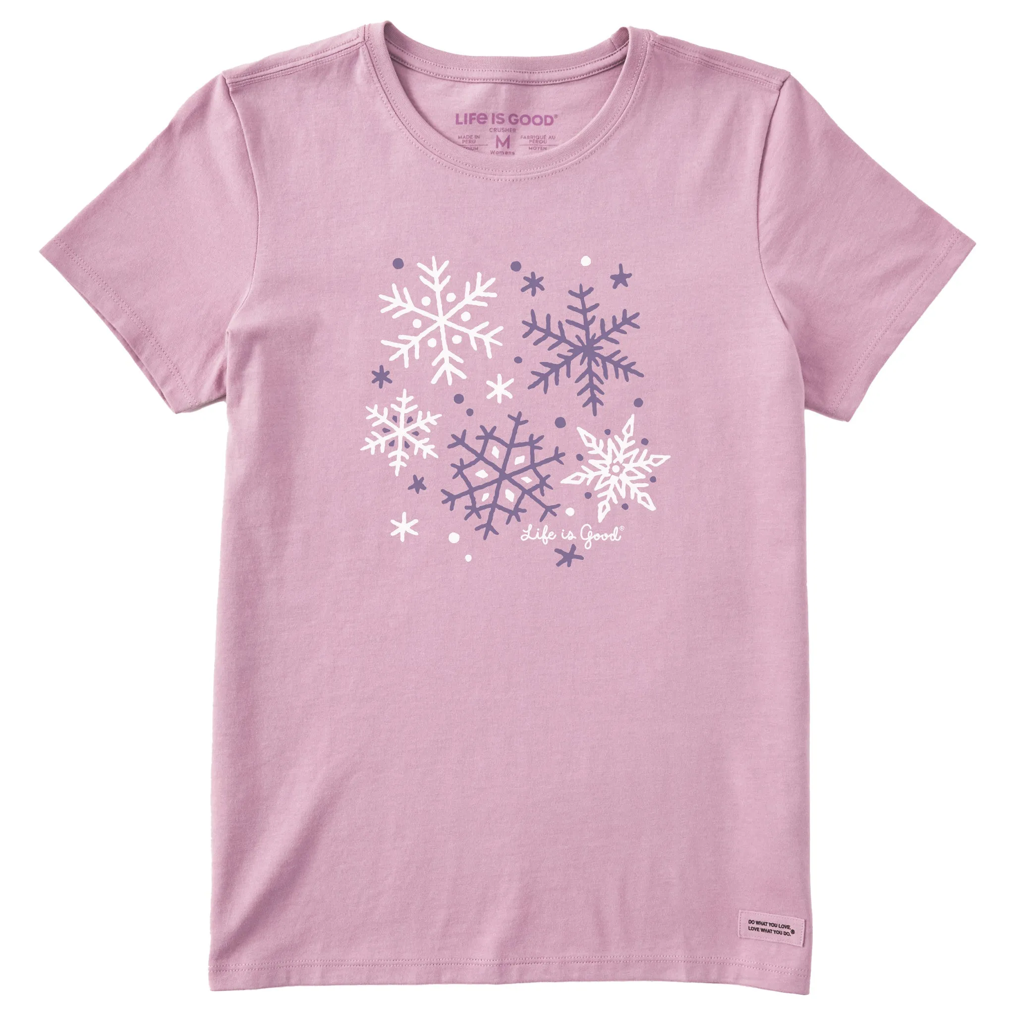 Women's Snowflake Medley Short Sleeve Crusher Tee sold by Life is Good