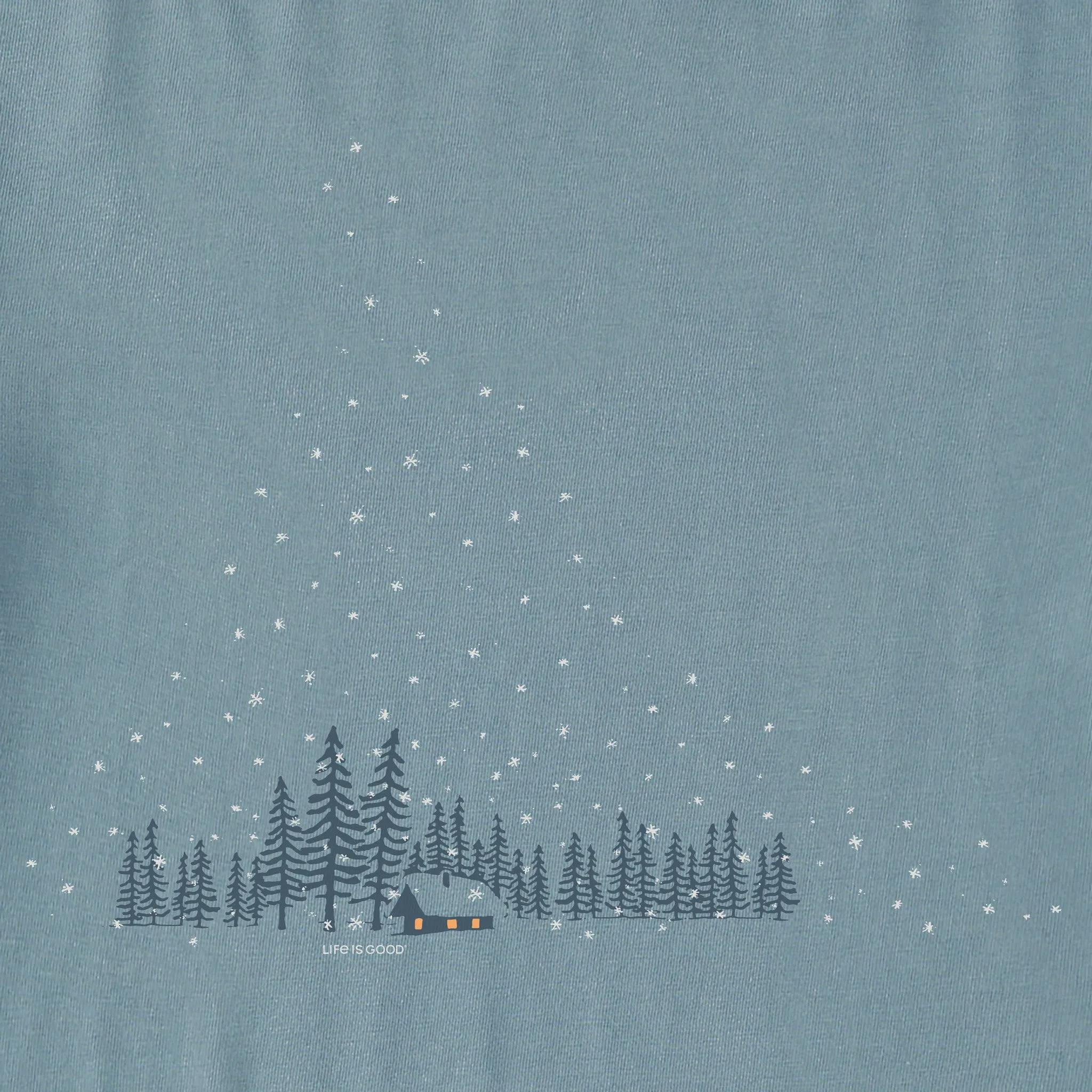 Women's Snowy Winter Cabin Long Sleeve Crusher Tee sold by Life is Good product image thumbnail 2