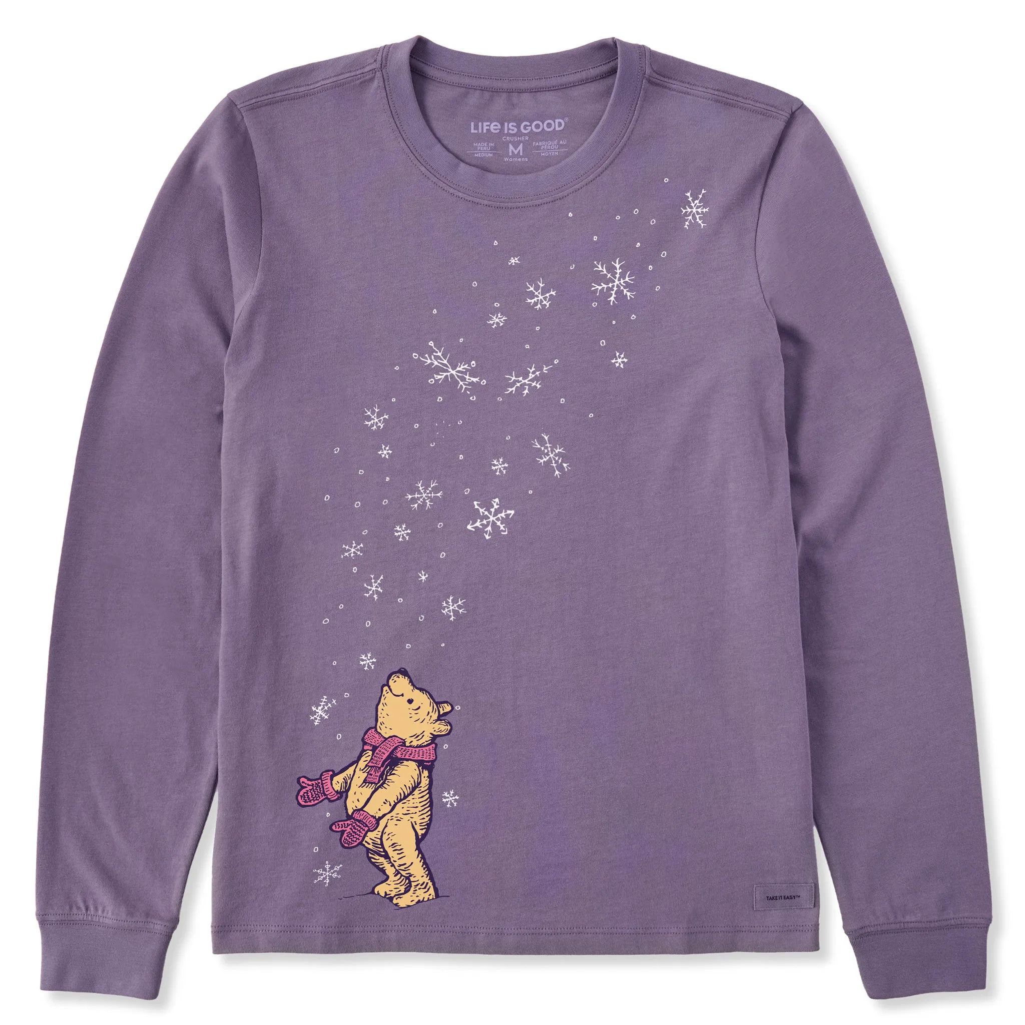 Women's Winnie Snowfall Long Sleeve Crusher Tee sold by Life is Good