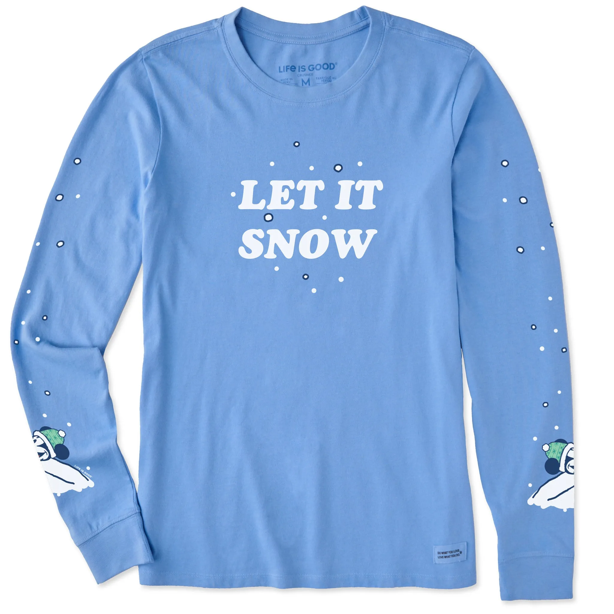 Women's Willie Let it Snow Long Sleeve Crusher Tee sold by Life is Good