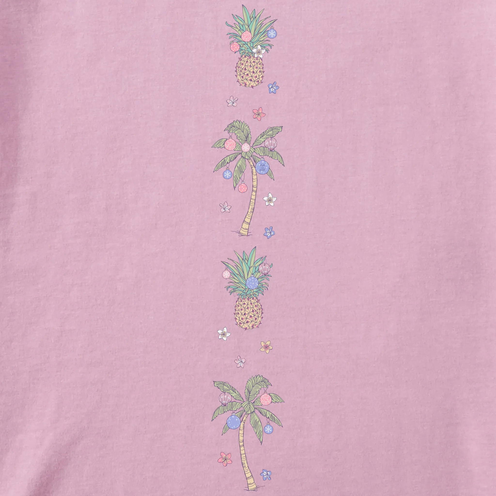 Women's Tropical Christmas Pineapple Long Sleeve Crusher Tee sold by Life is Good product image thumbnail 3