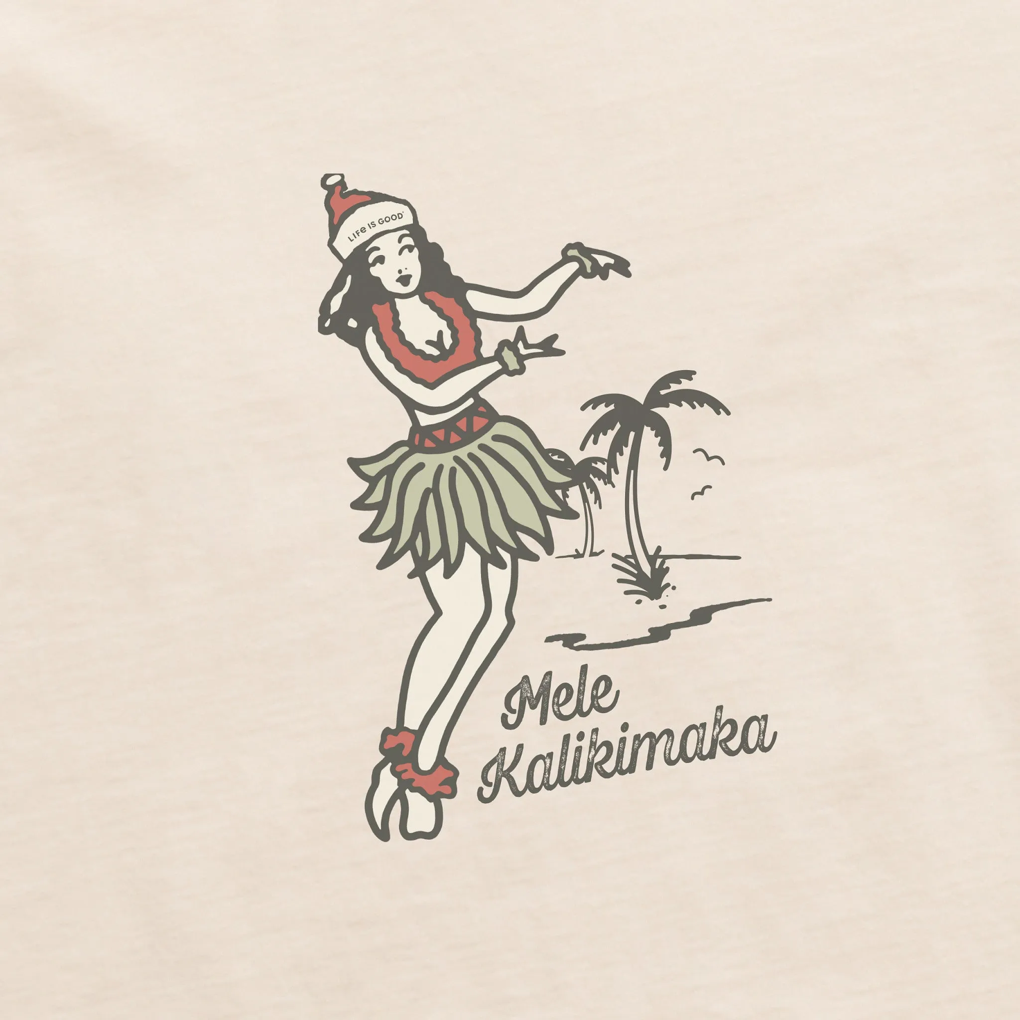 Women's Hula Mele Kalikimaka Long Sleeve Crusher Tee sold by Life is Good product image thumbnail 2