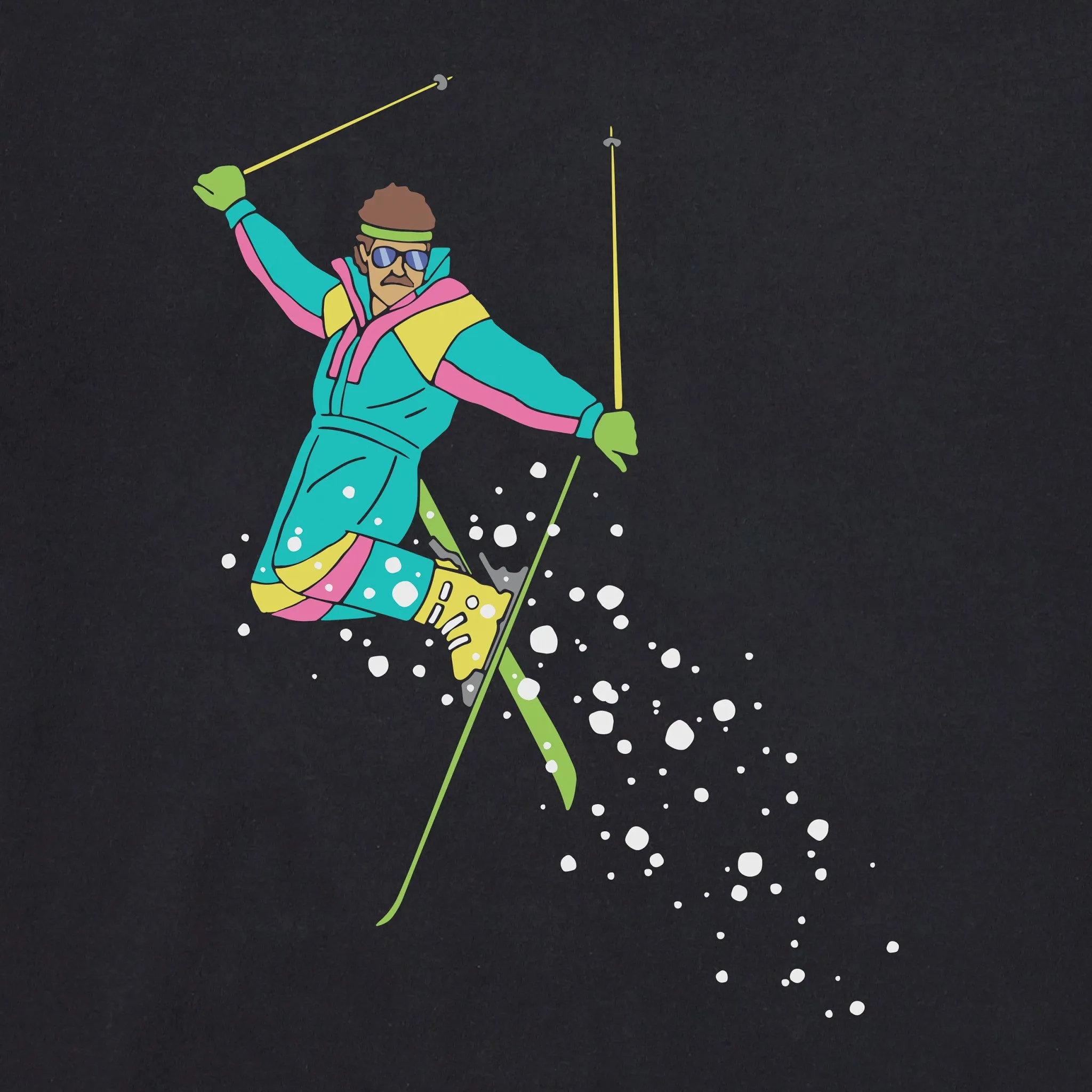 Men's Born to Shred Skiier Long Sleeve Crusher Tee sold by Life is Good product image thumbnail 2