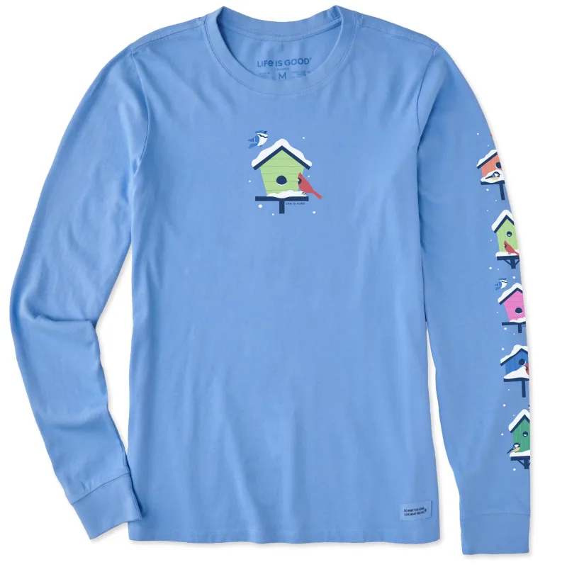 Women's Winter Birdhouse Long Sleeve Crusher Tee sold by Life is Good