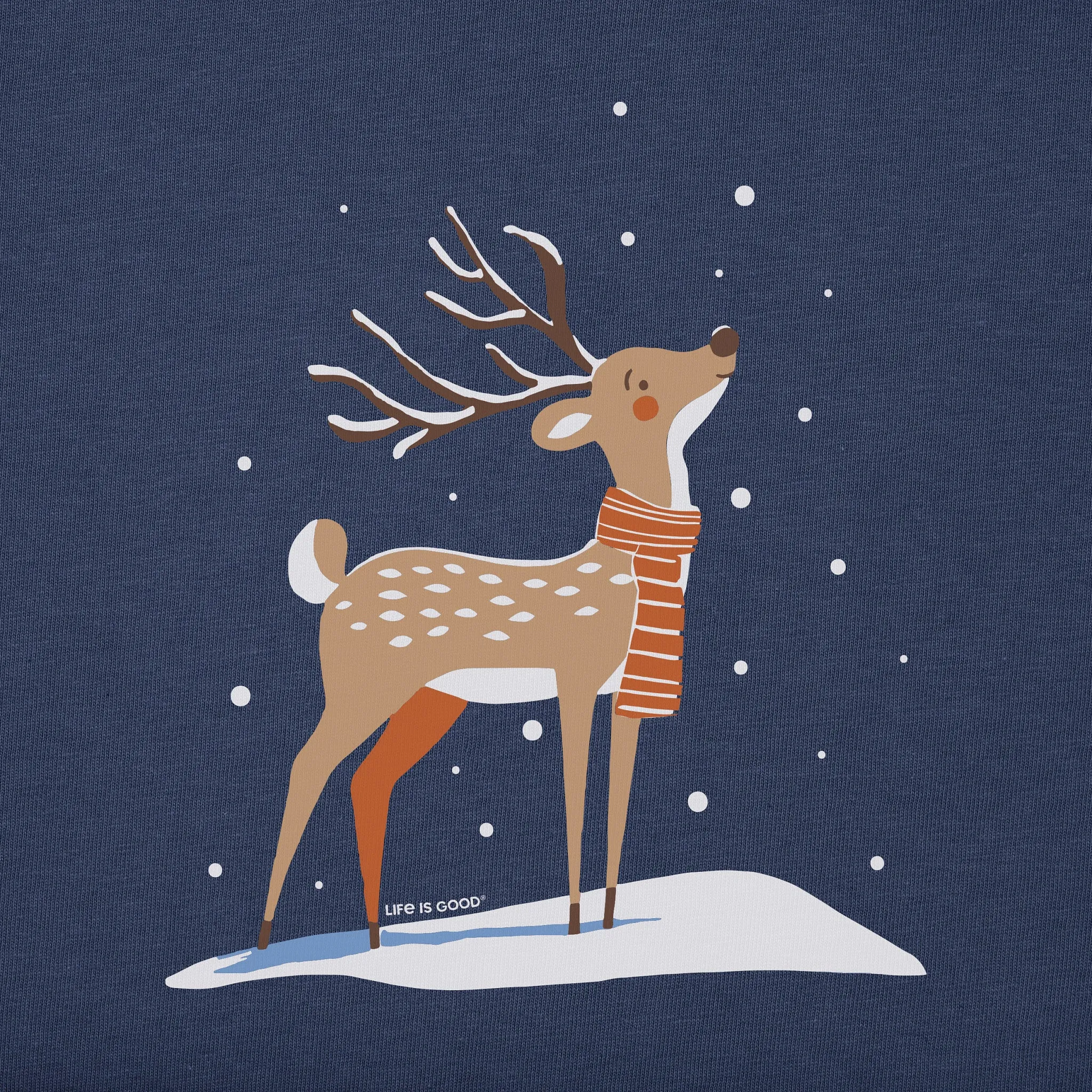 Women's Little Deer in the Snow Long Sleeve Crusher Tee sold by Life is Good product image thumbnail 2