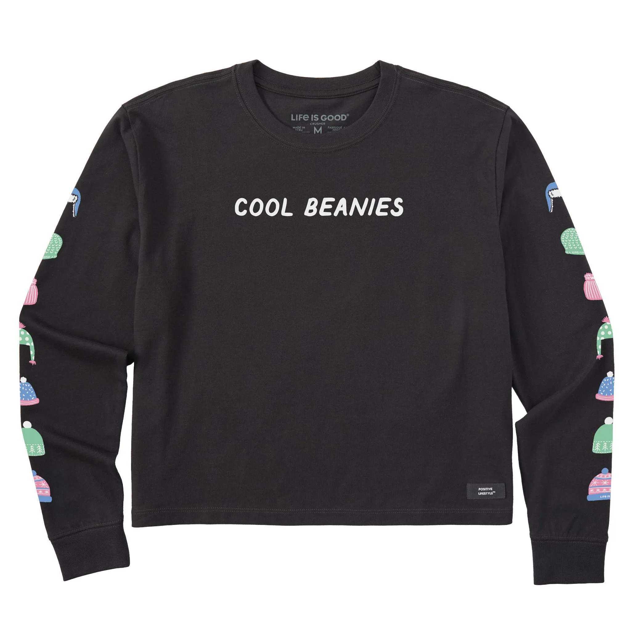 Women's Cool Beanie Hats Long Sleeve Crusher Boxy Tee sold by Life is Good
