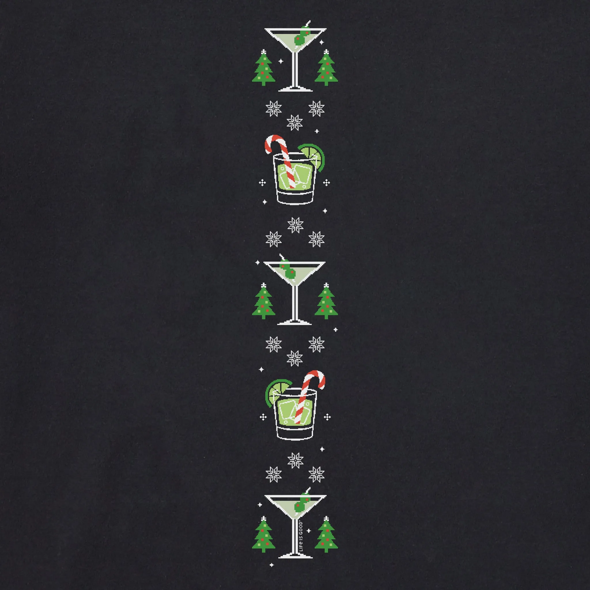 Women's Let the Holiday Fun Be Gin Long Sleeve Crusher Boxy Tee sold by Life is Good product image thumbnail 3