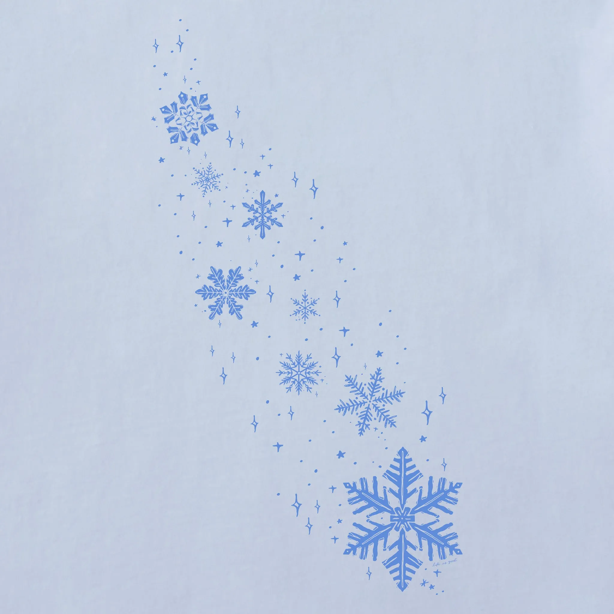 Women's Sketchy Floating Snowflakes Long Sleeve Crusher Tee sold by Life is Good product image thumbnail 2