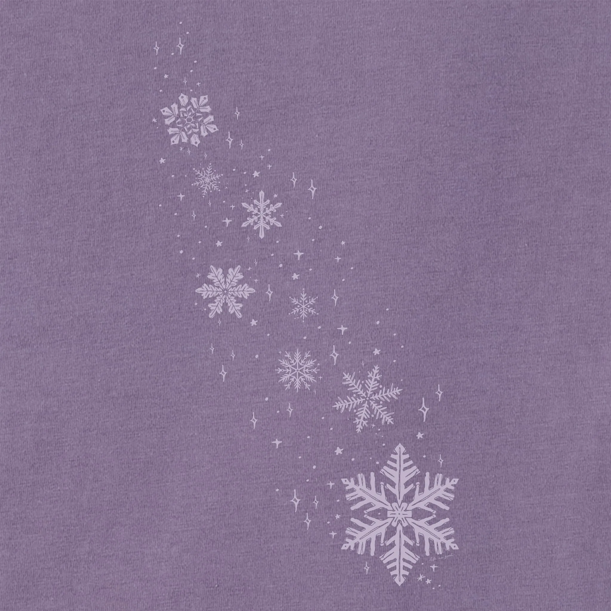 Women's Sketchy Floating Snowflakes Long Sleeve Crusher Tee sold by Life is Good product image thumbnail 4