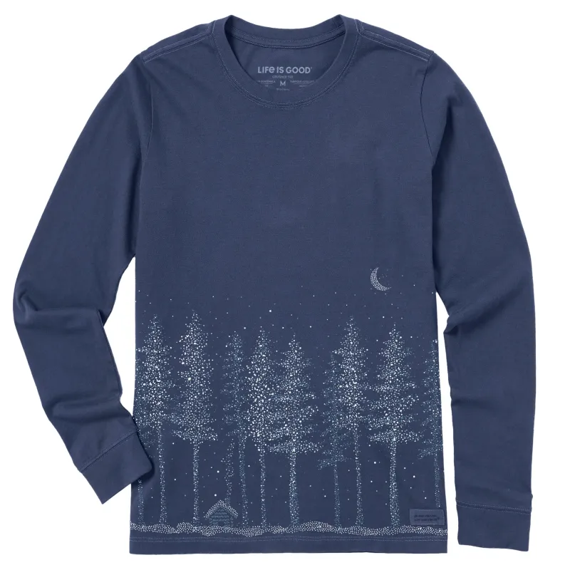 Women's Sparkle Winter Cabin Long Sleeve Crusher Tee sold by Life is Good
