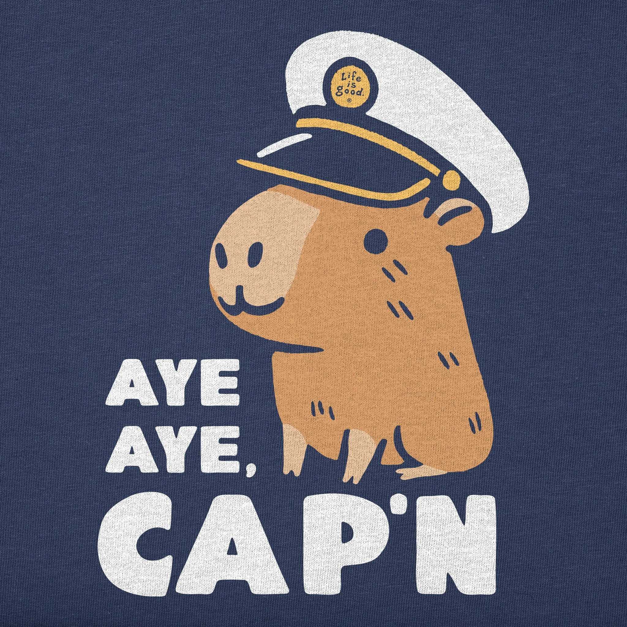 Women's Aye Aye Cap'n Capybara Short Sleeve Crusher Boxy Tee sold by Life is Good product image thumbnail 2
