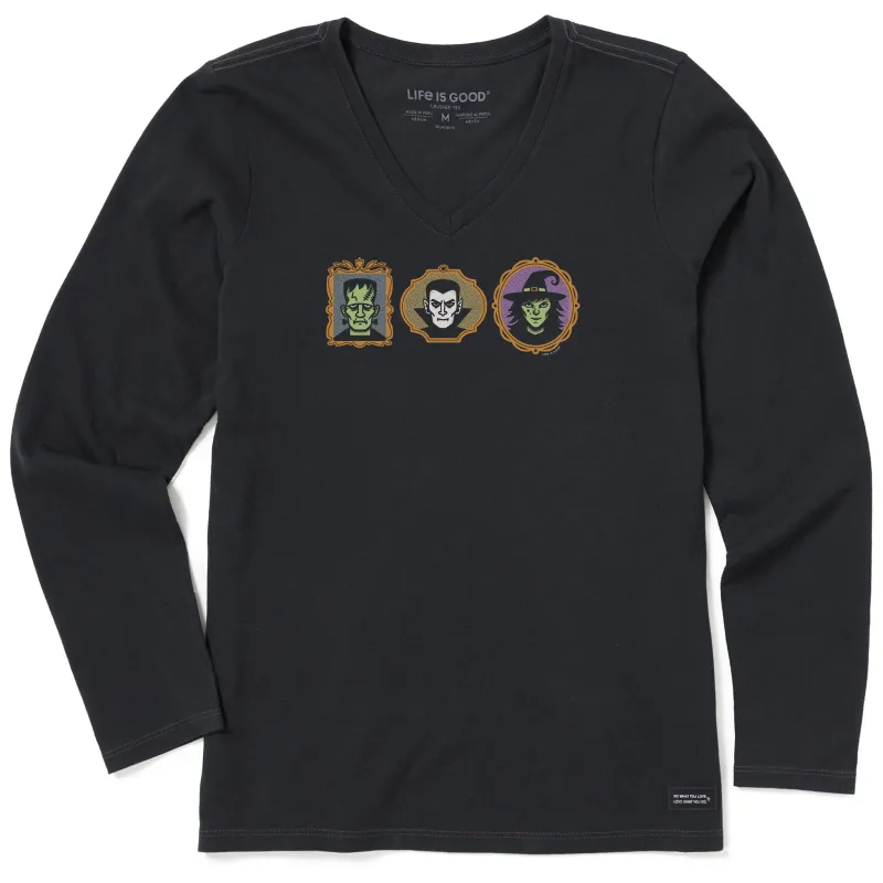 Women's Monster Frames Long Sleeve Crusher Vee made by Life is Good