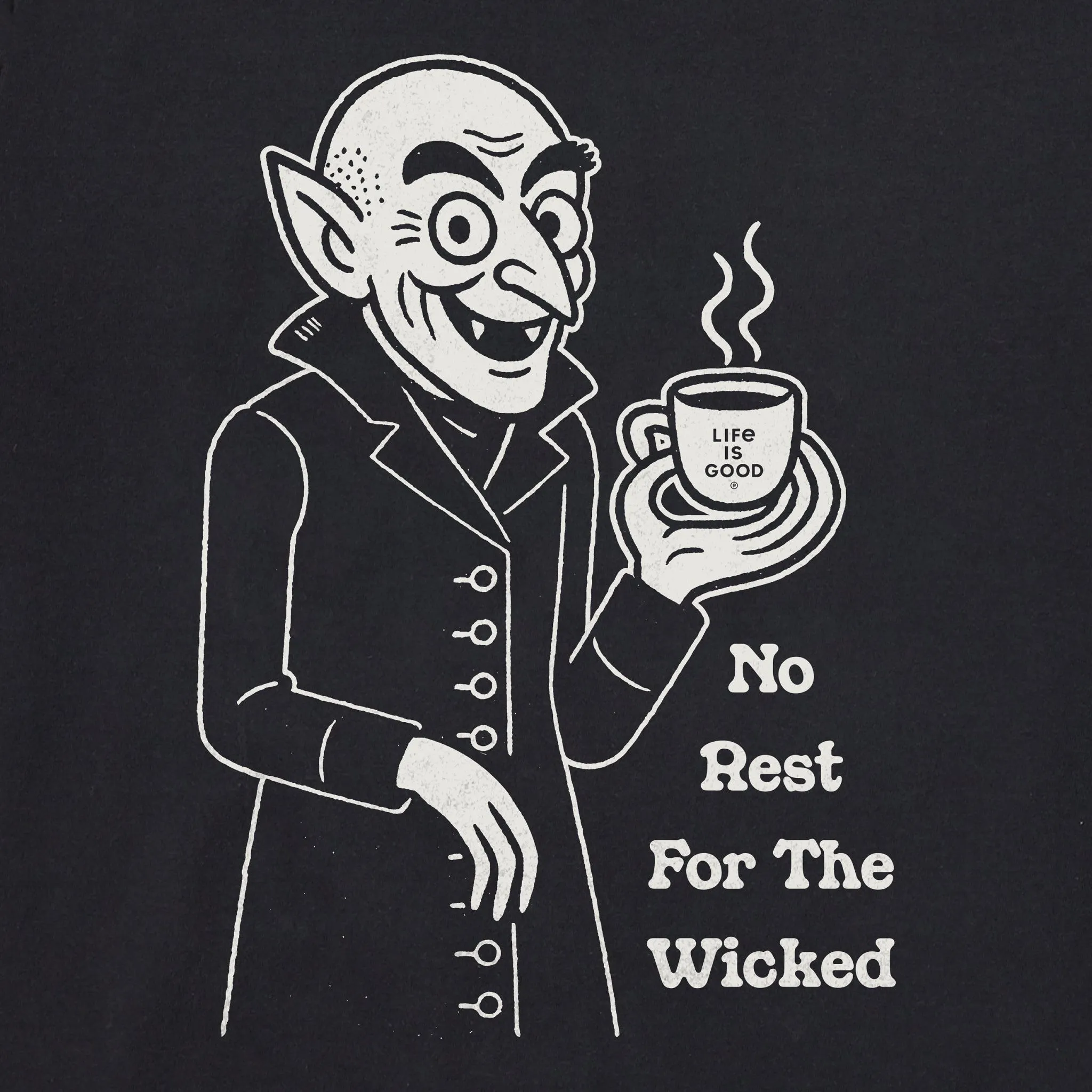 Men's No Rest for the Wicked Long Sleeve Crusher Tee sold by Life is Good product image thumbnail 2