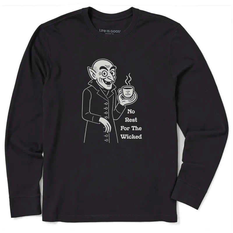 Men's No Rest for the Wicked Long Sleeve Crusher Tee sold by Life is Good