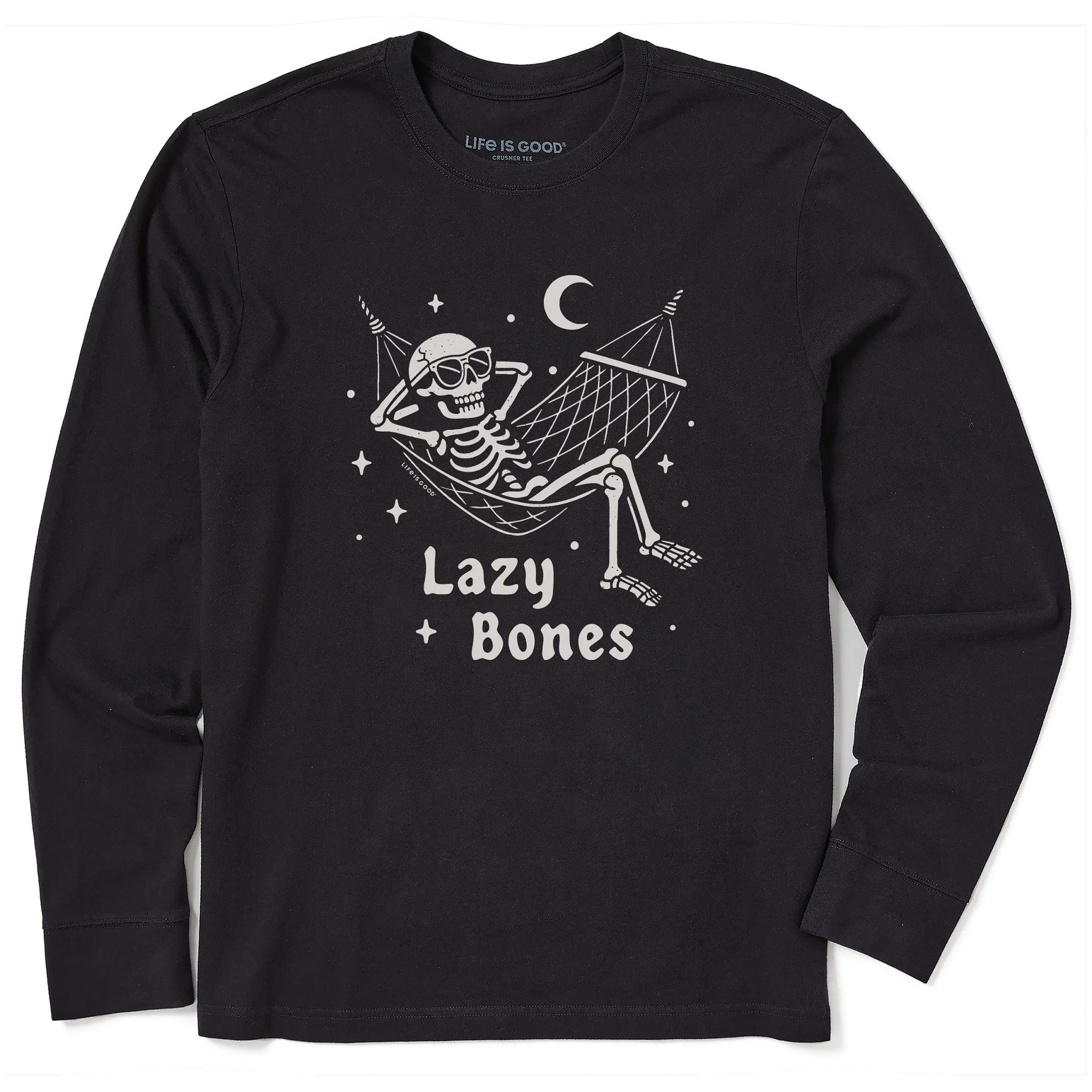 Men's Lazy Bones Long Sleeve Crusher Tee sold by Life is Good