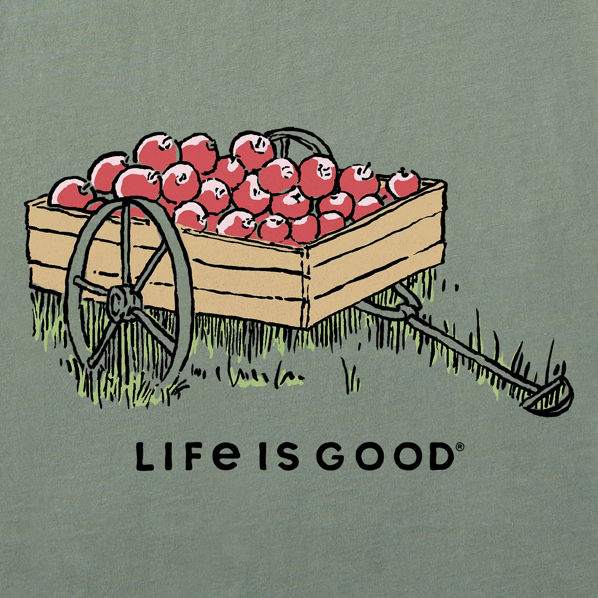 Women's Apple Wagon Short Sleeve Crusher Tee sold by Life is Good product image thumbnail 2