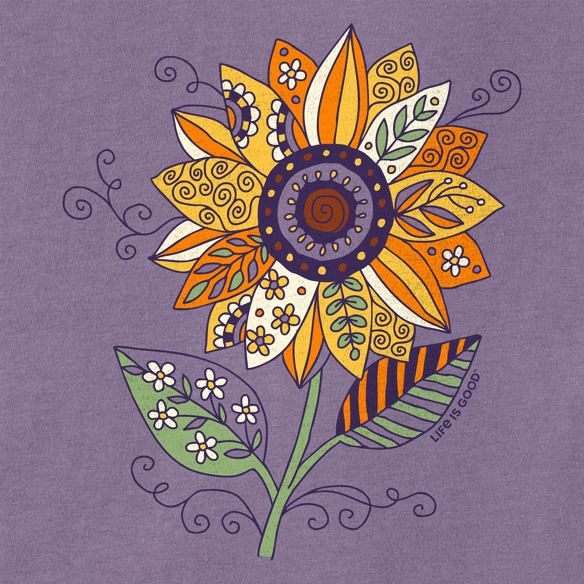Women's Sunflower Season Long Sleeve Crusher Tee sold by Life is Good product image thumbnail 2