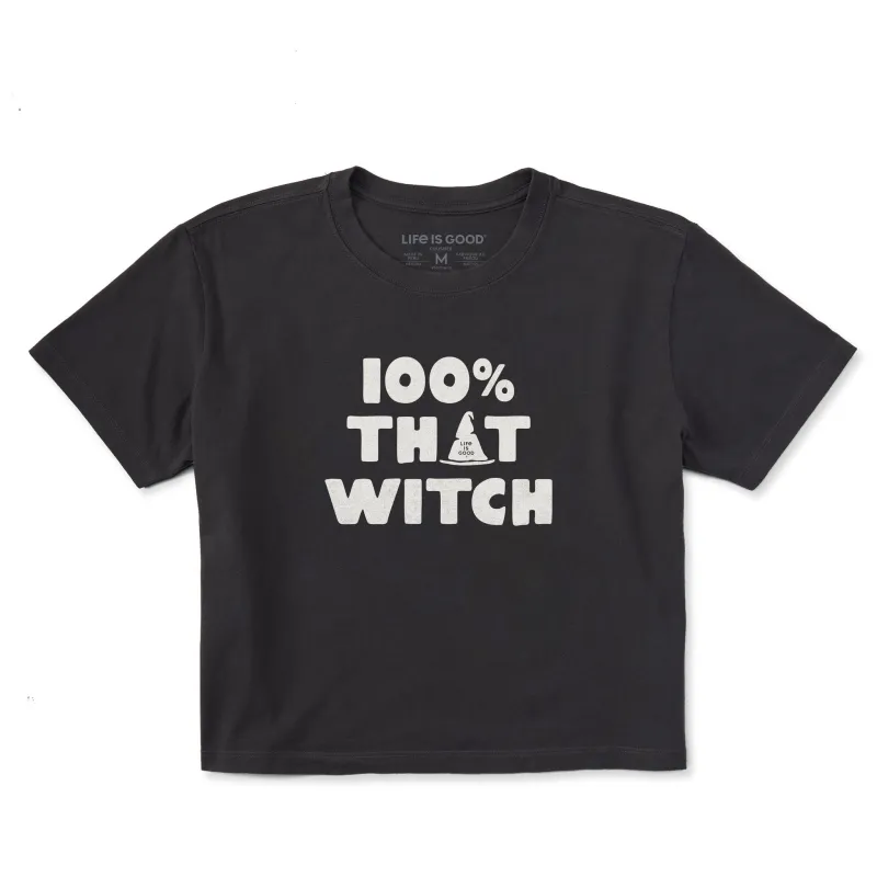Women's 100% That Witch Short Sleeve Crusher Boxy Tee sold by Life is Good